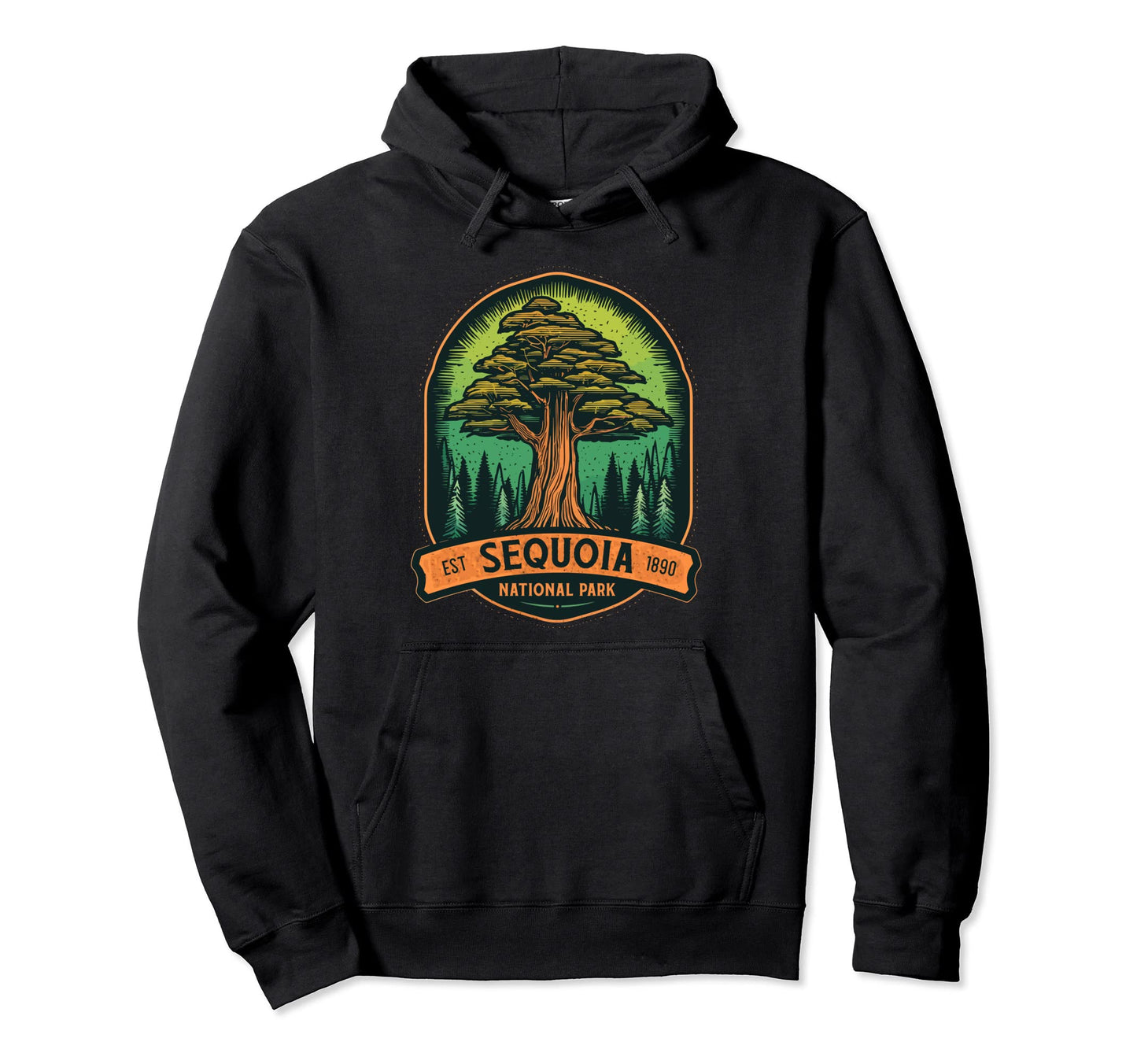 Sequoia National Park Giant Tree Hoodie - Custom Art Print for Adults - T-Shirt, Sweatshirt, Hoodie