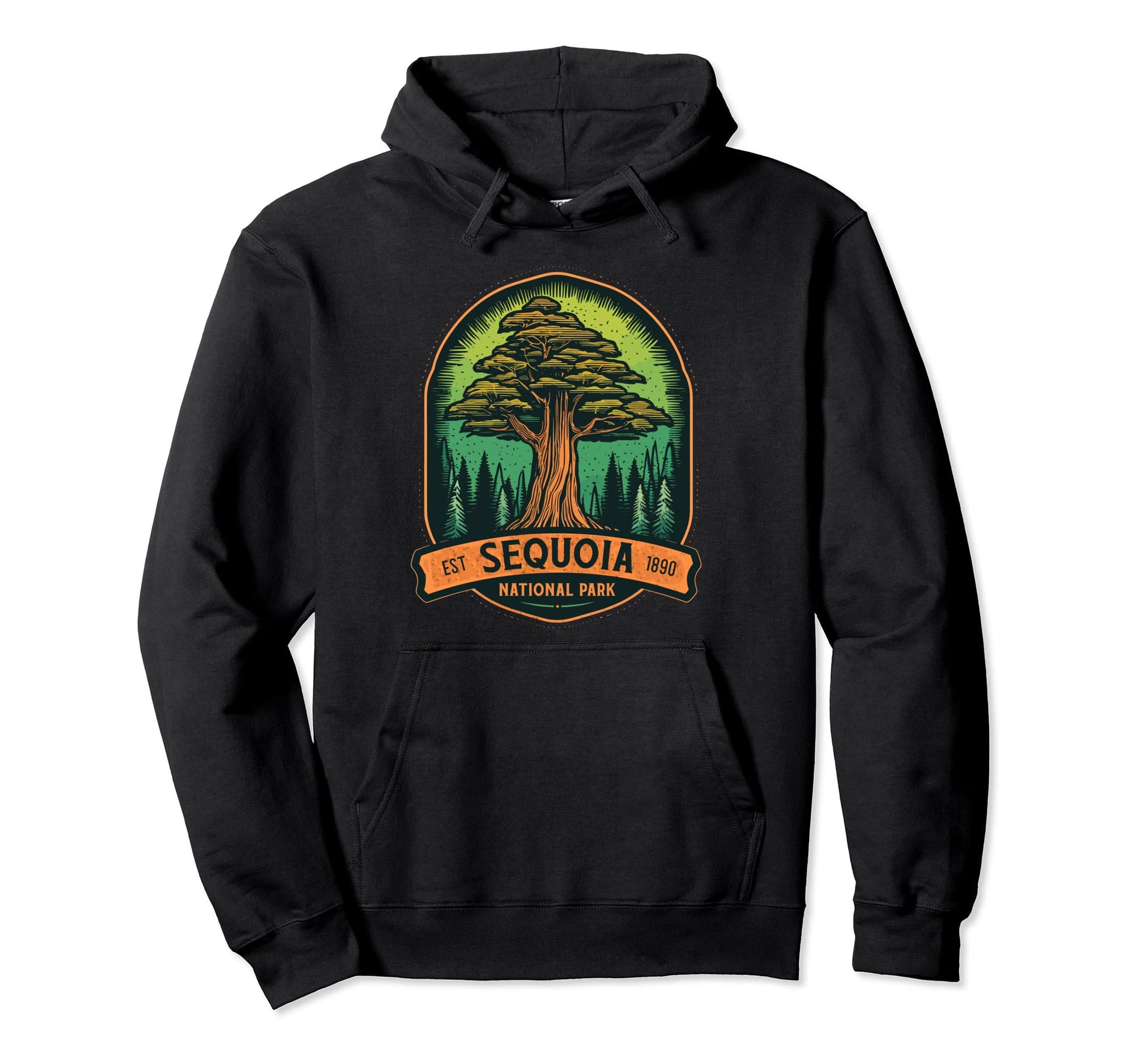 Sequoia National Park Giant Tree Hoodie - Custom Art Print for Adults - T-Shirt, Sweatshirt, Hoodie