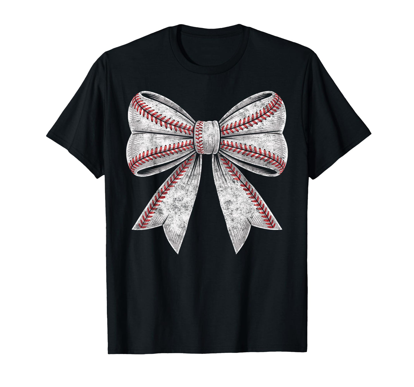 Baseball Ball Bow Player Mother Grandma T-Shirt - Minimalist Print Unisex - T-Shirt, Sweatshirt, Hoodie