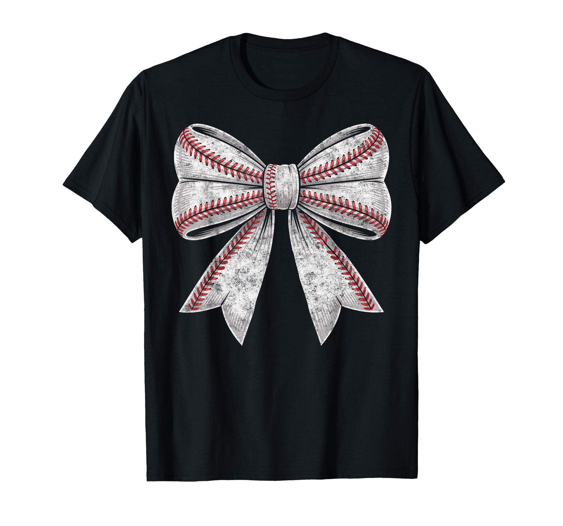 Baseball Ball Bow Player Mother Grandma T-Shirt - Minimalist Print Unisex - T-Shirt, Sweatshirt, Hoodie