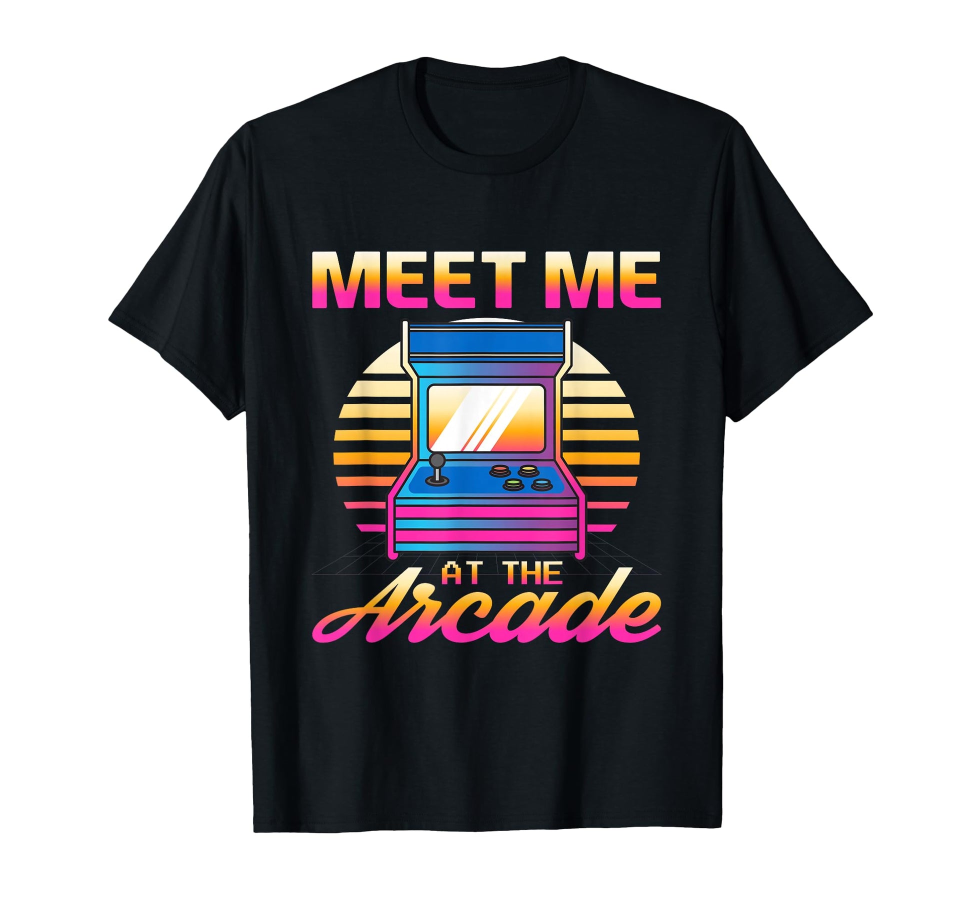 Meet Me Arcade Gamer Vaporwave Video Game T-Shirt - Graphic Print Unisex - T-Shirt, Sweatshirt, Hoodie