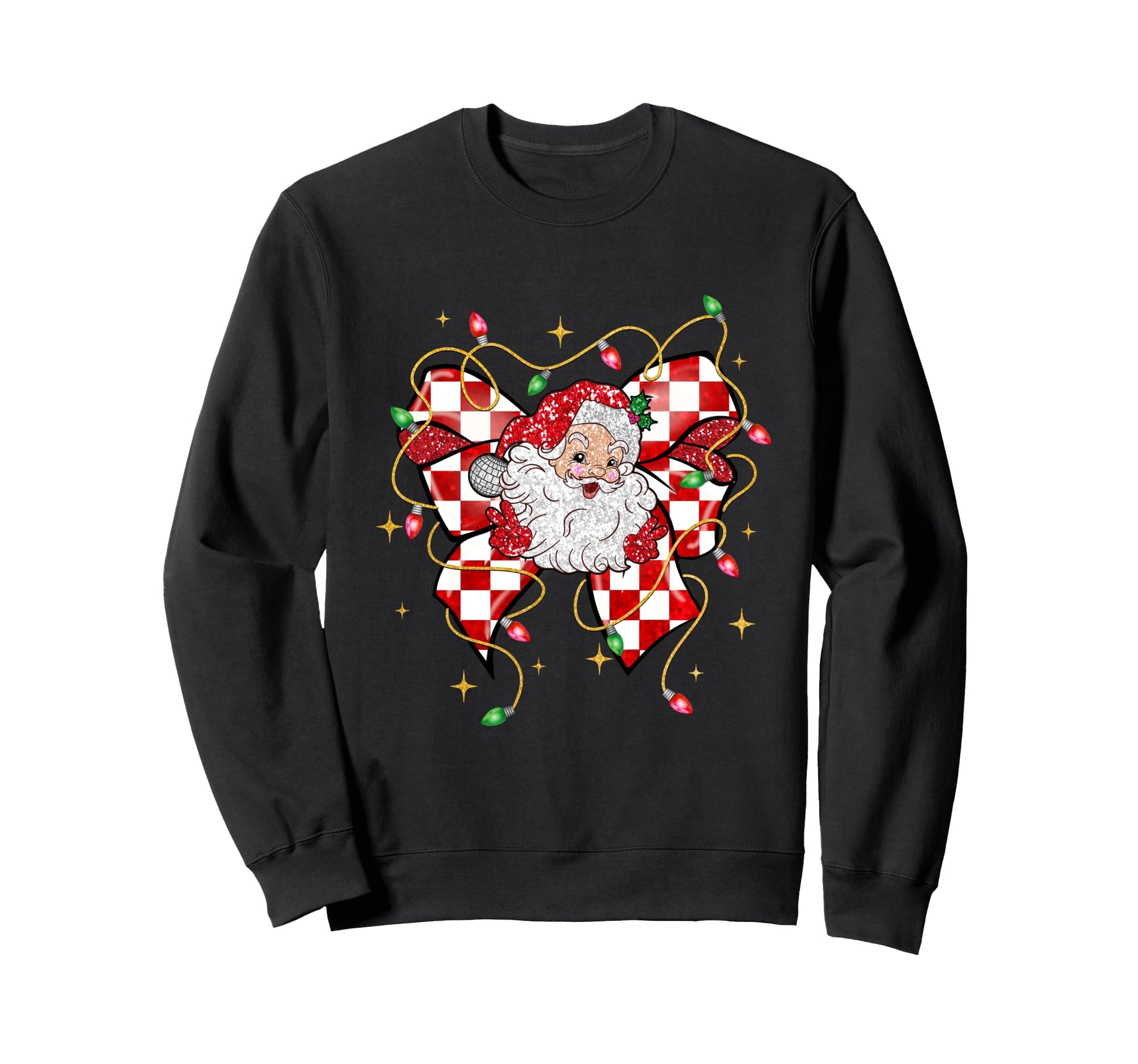 Coquette Bow Santa Y2K Girly Sweatshirt - Aesthetic Graphic Men Women - T-Shirt, Sweatshirt, Hoodie