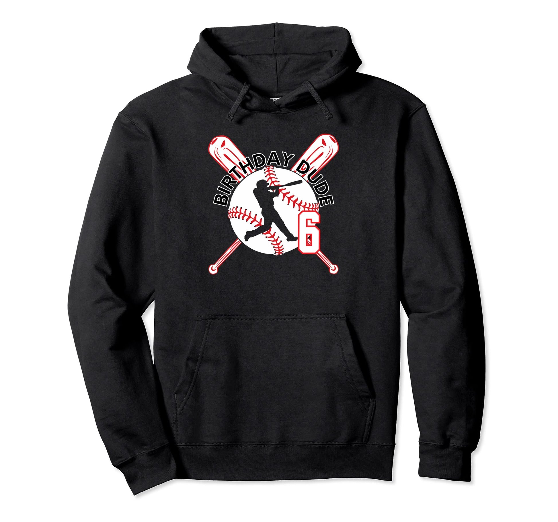 6 Year Old 6Th Birthday Dude Baseball Hoodie - Fun Novelty Design Unisex - T-Shirt, Sweatshirt, Hoodie