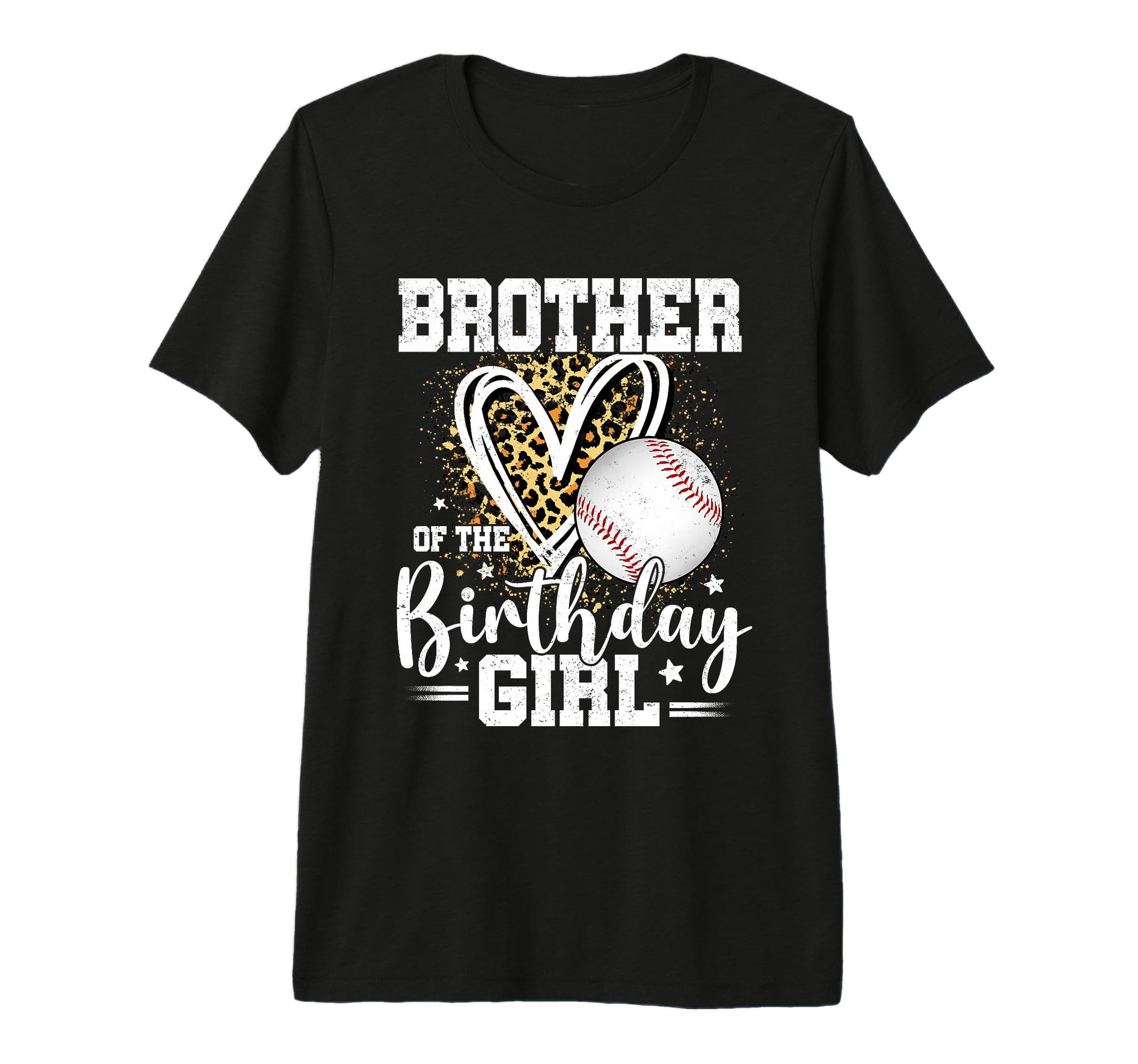 Brother Birthday Baseball Brother Leopard T-Shirt - Unique Graphic Unisex - T-Shirt, Sweatshirt, Hoodie
