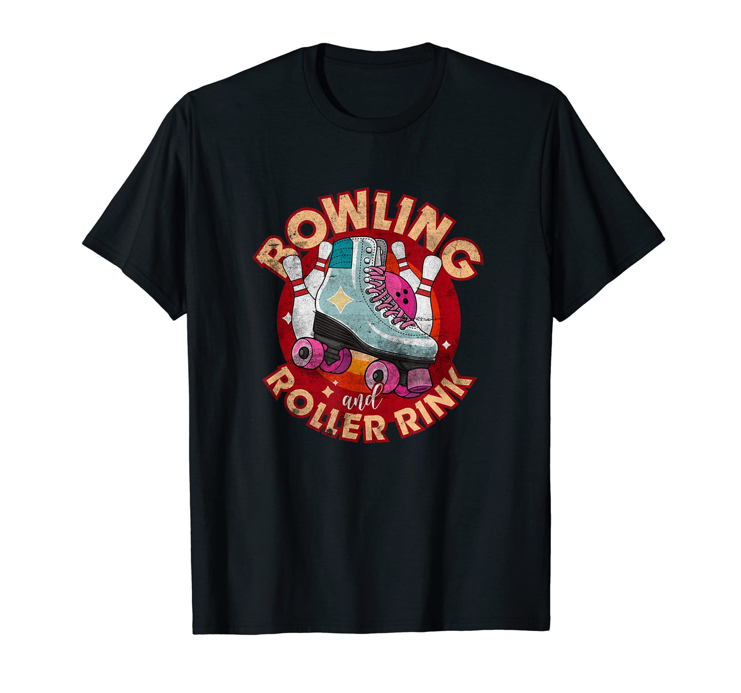 Bowling And Roller Rink 80S Roller T-Shirt - Fun Novelty Design for Adults - T-Shirt, Sweatshirt, Hoodie