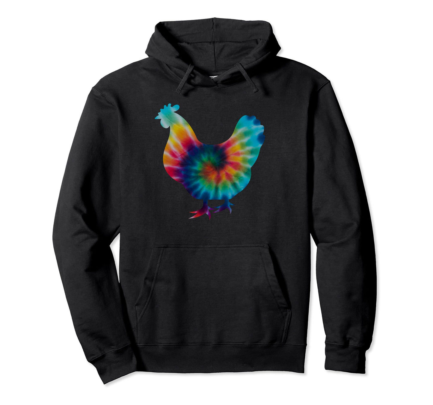 Funny Chicken Tie Dye Psychedelic Hippie Hoodie - Trendy Graphic Men Women - T-Shirt, Sweatshirt, Hoodie