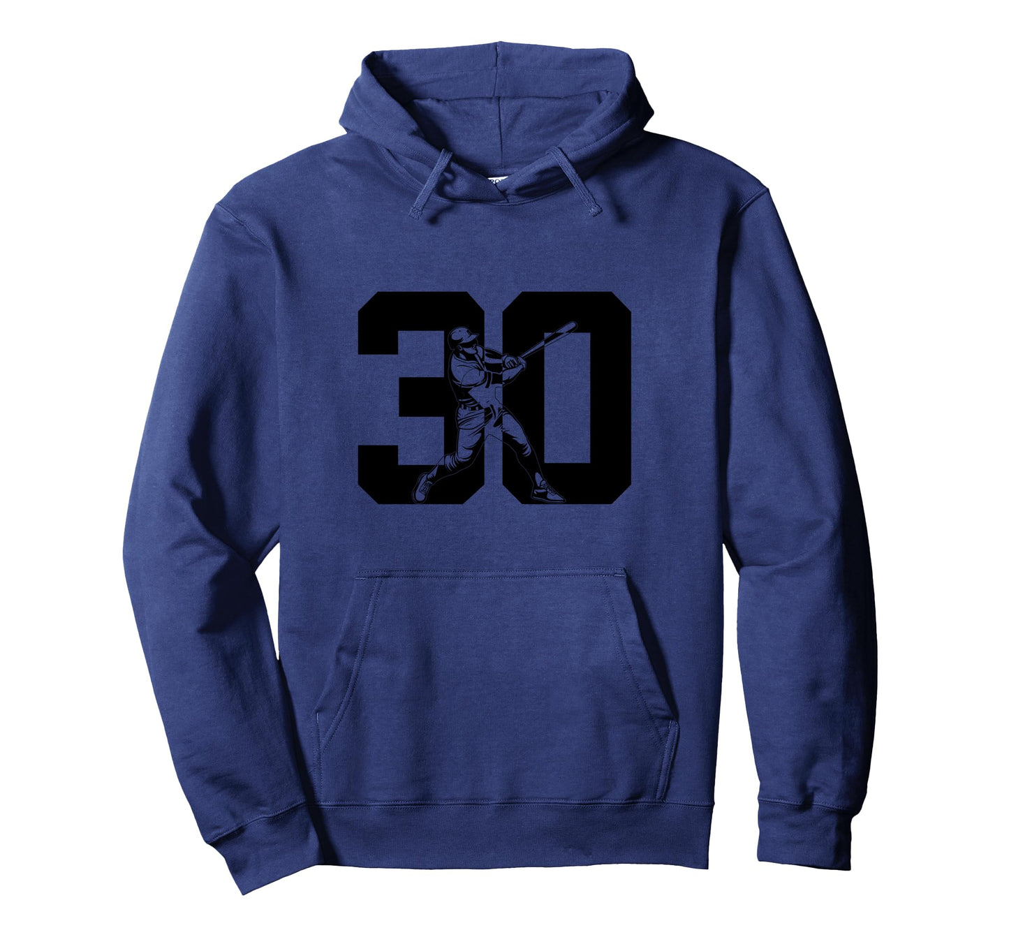 Number 30 Years Baseball 30Th Birthday Hoodie - Graphic Print Unisex - T-Shirt, Sweatshirt, Hoodie