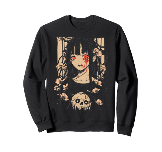 Anime Horror Aesthetic Soft Sweatshirt - Casual Everyday Wear Unisex - T-Shirt, Sweatshirt, Hoodie