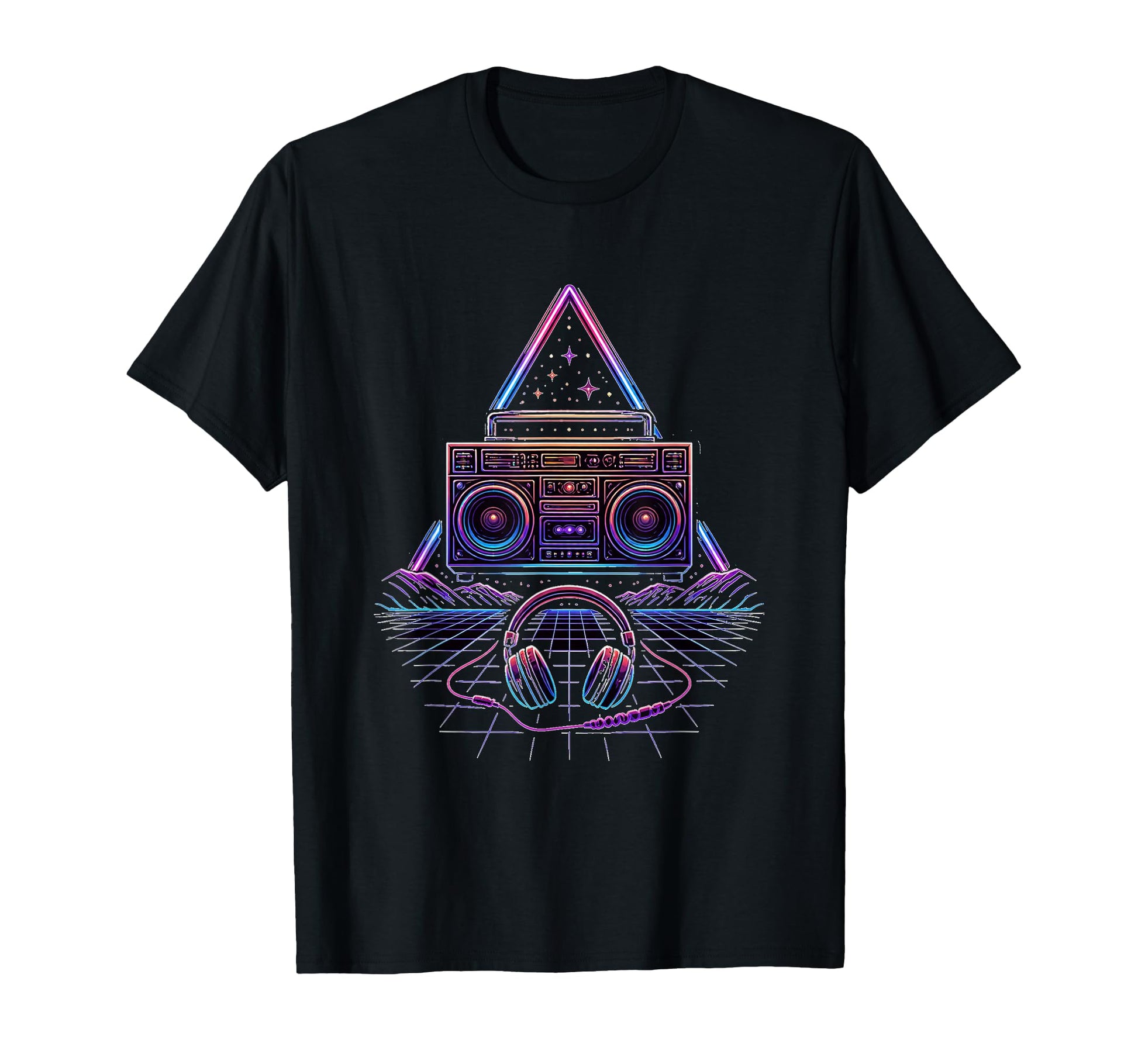 Boombox Synthwave 80S Music Aesthetic T-Shirt - Minimalist Print Men Women - T-Shirt, Sweatshirt, Hoodie