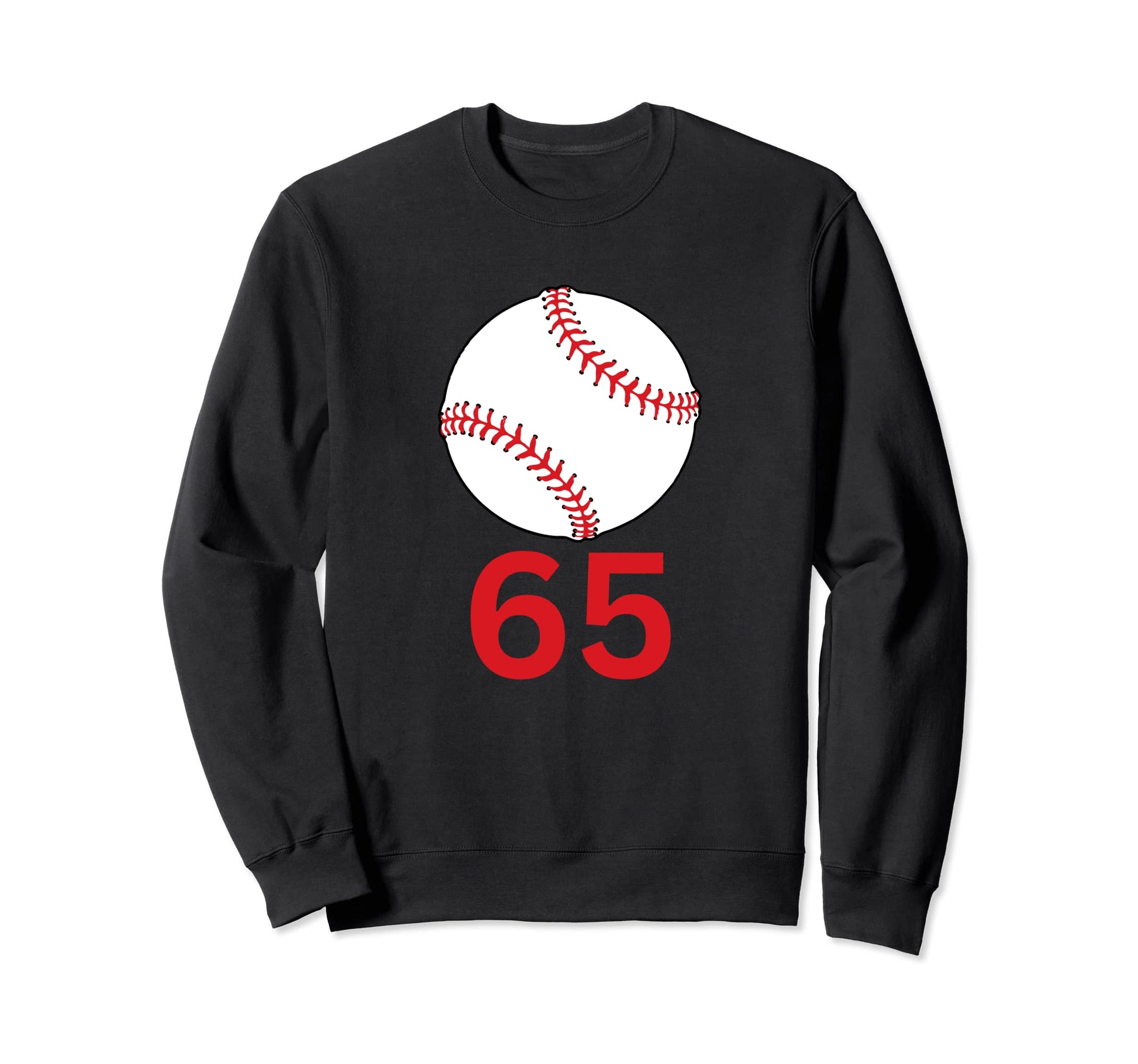 65 Years Old Baseball Lovers 65Th Sweatshirt - Trendy Graphic for Adults - T-Shirt, Sweatshirt, Hoodie