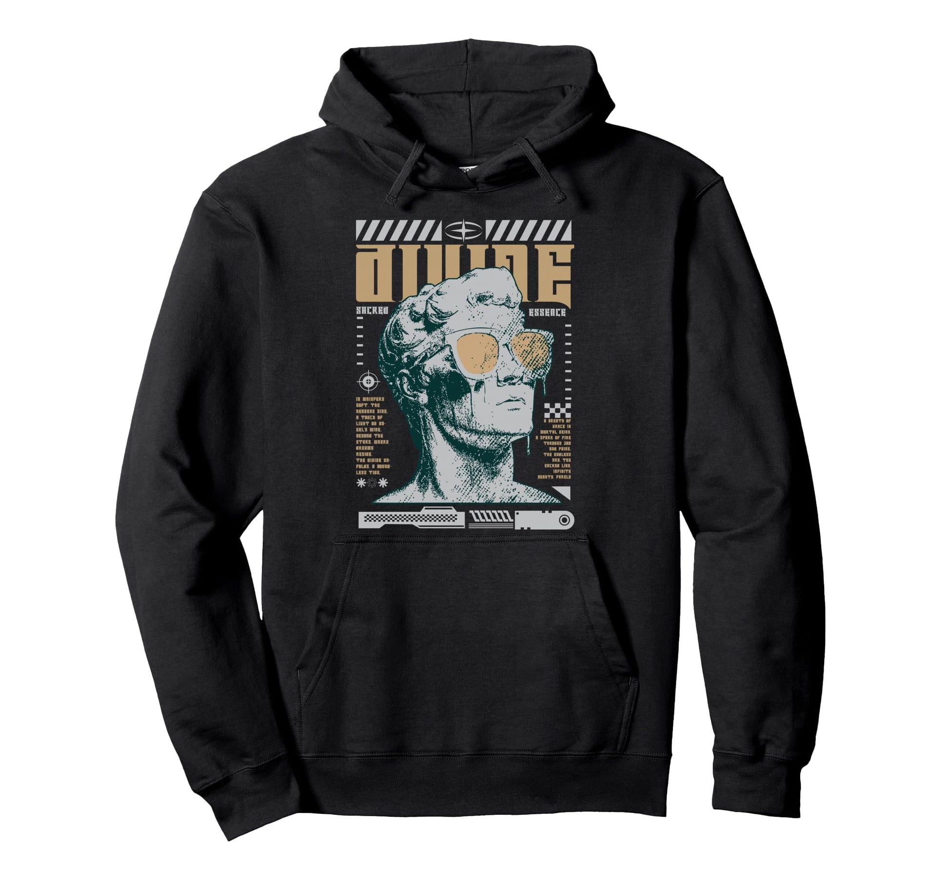 Y2K Divine Bold Urban Graffiti Hoodie - Aesthetic Graphic for Adults - T-Shirt, Sweatshirt, Hoodie