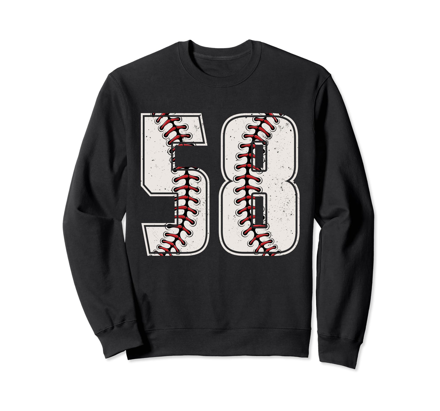 Baseball Player Number 58 Fifty Sweatshirt - Novelty Apparel for Adults - T-Shirt, Sweatshirt, Hoodie