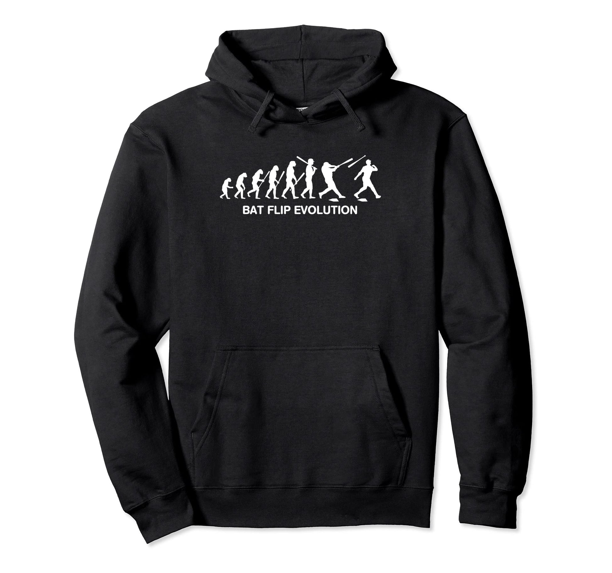 Funny Baseball Softball Evolution Bat Flip Hoodie - Unique Graphic Unisex - T-Shirt, Sweatshirt, Hoodie