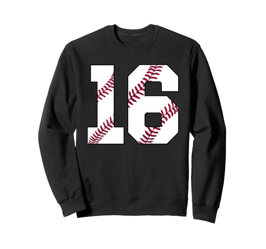 Baseball 2010 16Th Birthday 16 Sweatshirt - Fun Novelty Design for Adults - T-Shirt, Sweatshirt, Hoodie