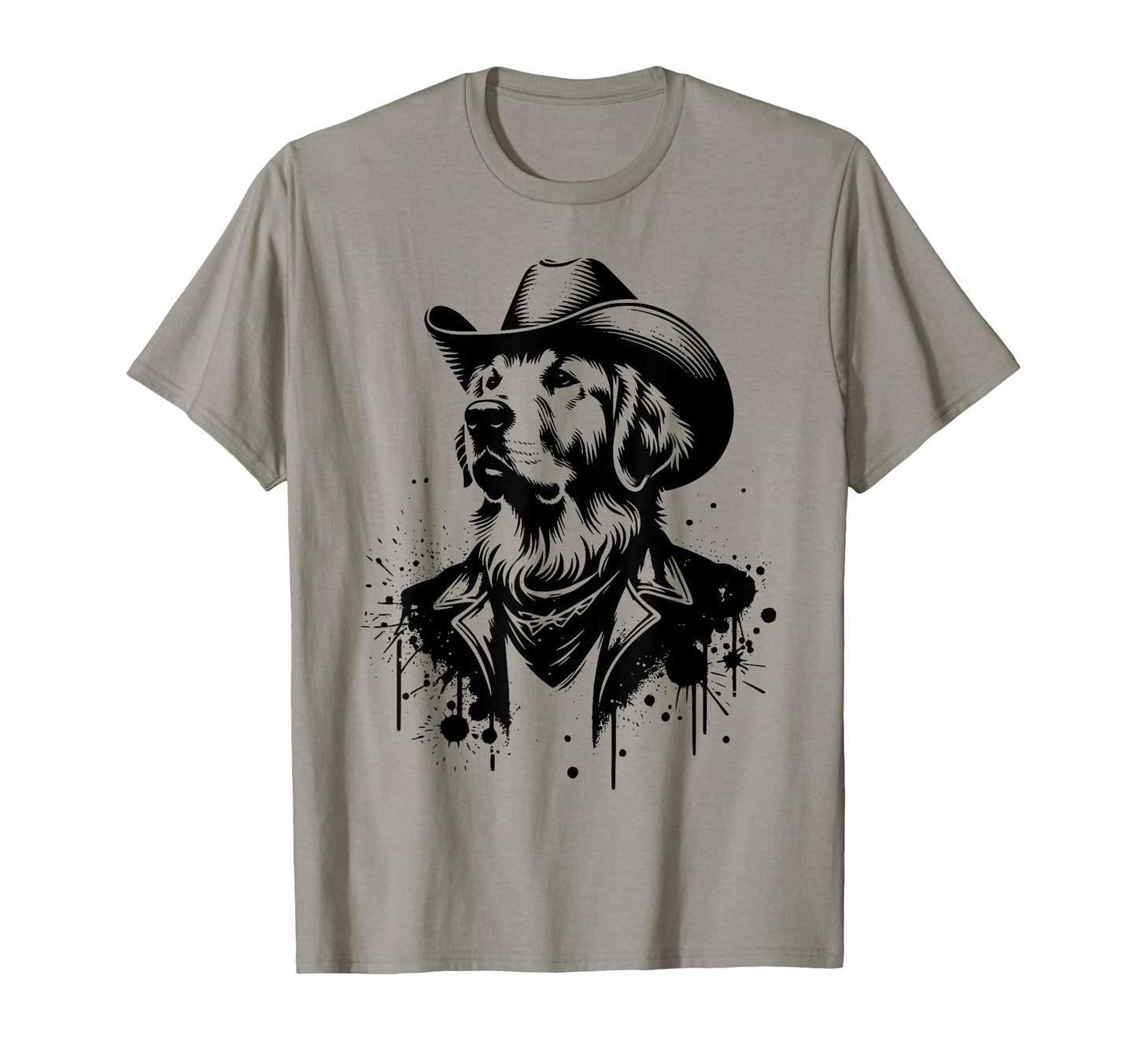 Funny Golden Retriever Cowboy Western T-Shirt - Graphic Print Men Women - T-Shirt, Sweatshirt, Hoodie