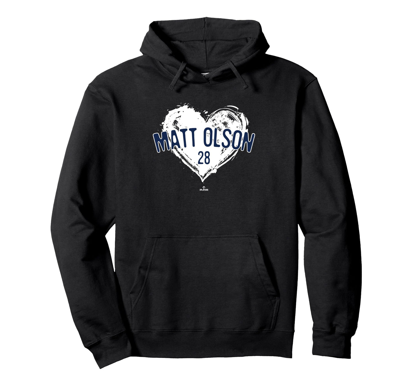 Distressed Heart Matt Olson Atlanta Hoodie - Trendy Graphic for Adults - T-Shirt, Sweatshirt, Hoodie