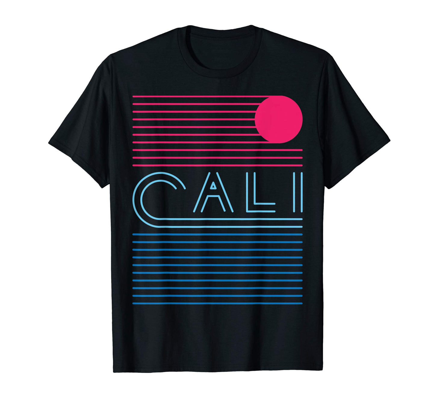 Cali Sunrise Sunset Lights Stripes T-Shirt - Graphic Print Unisex - T-Shirt, Sweatshirt, Hoodie