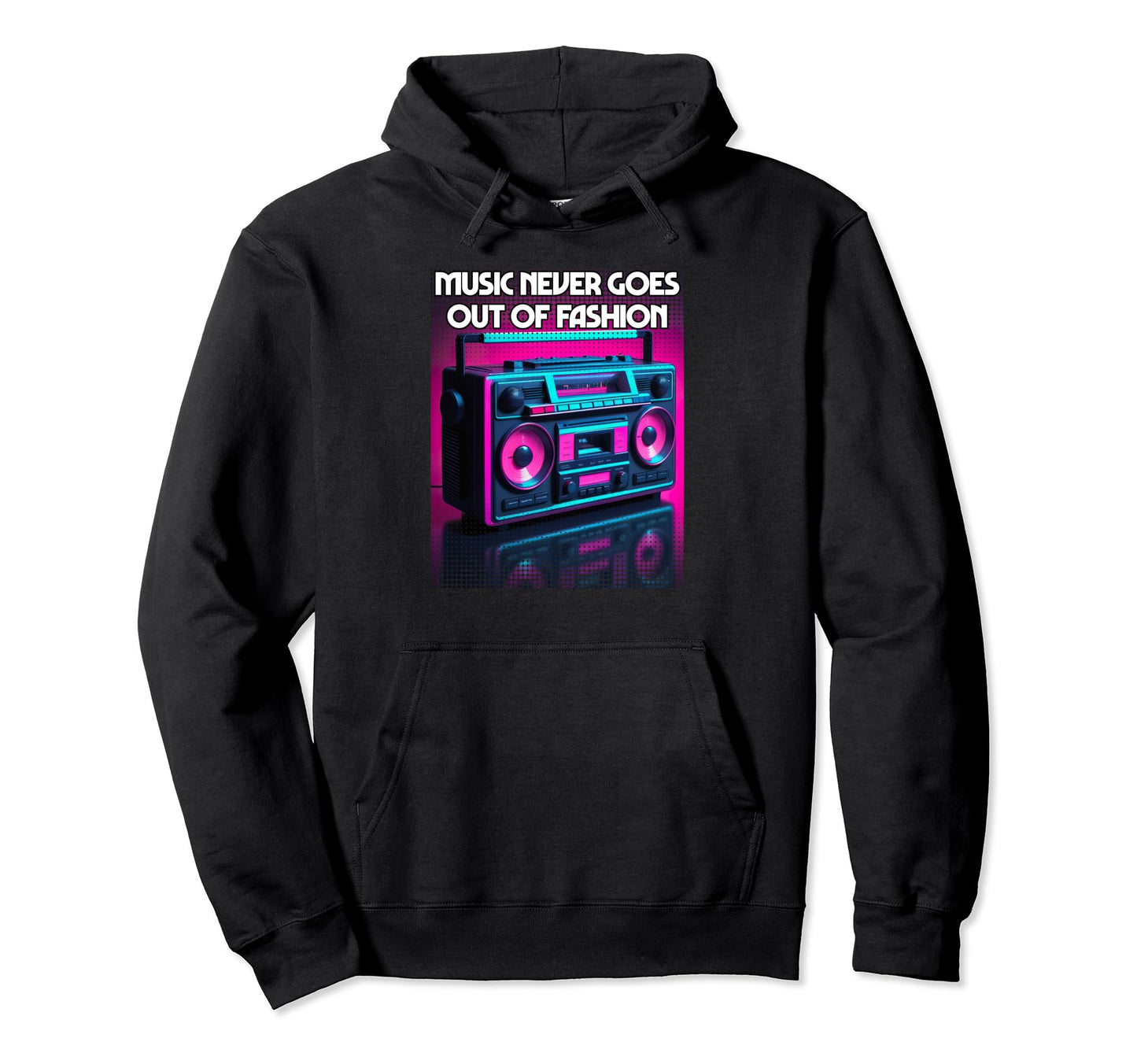 80S Radio Cassette Player Boombox Hoodie - Custom Art Print for Adults - T-Shirt, Sweatshirt, Hoodie