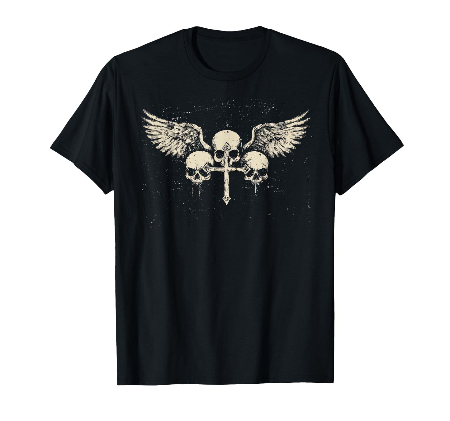 Y2K Grunge Skull Wings Gothic Emo Punk T-Shirt - Graphic Print for Adults - T-Shirt, Sweatshirt, Hoodie