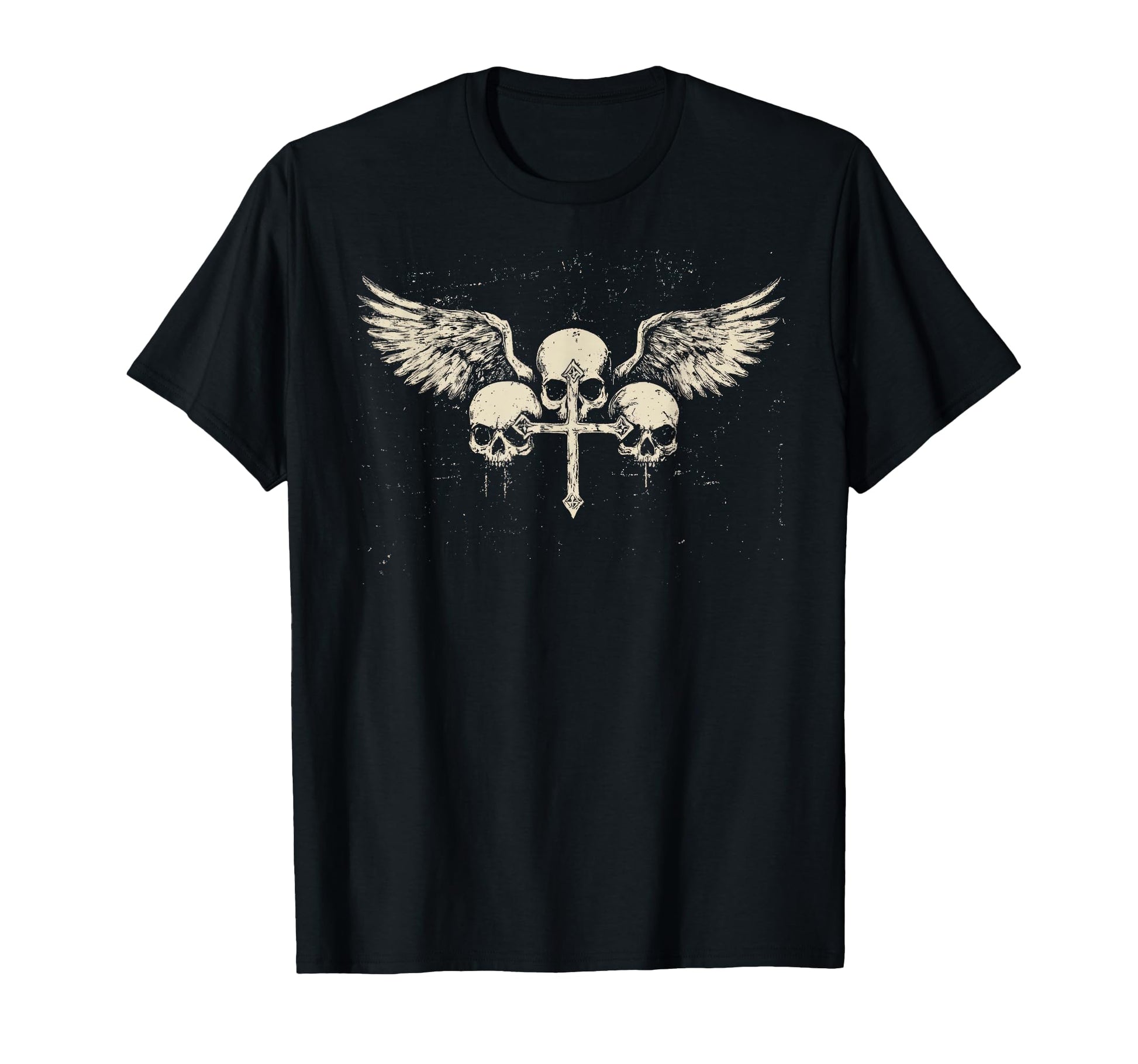 Y2K Grunge Skull Wings Gothic Emo Punk T-Shirt - Graphic Print for Adults - T-Shirt, Sweatshirt, Hoodie