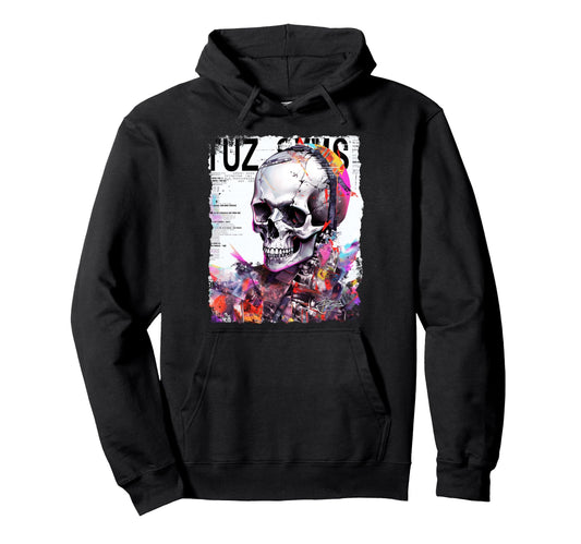 Aesthetic Streetwear Skull Hoodie - Minimalist Print for Adults - T-Shirt, Sweatshirt, Hoodie
