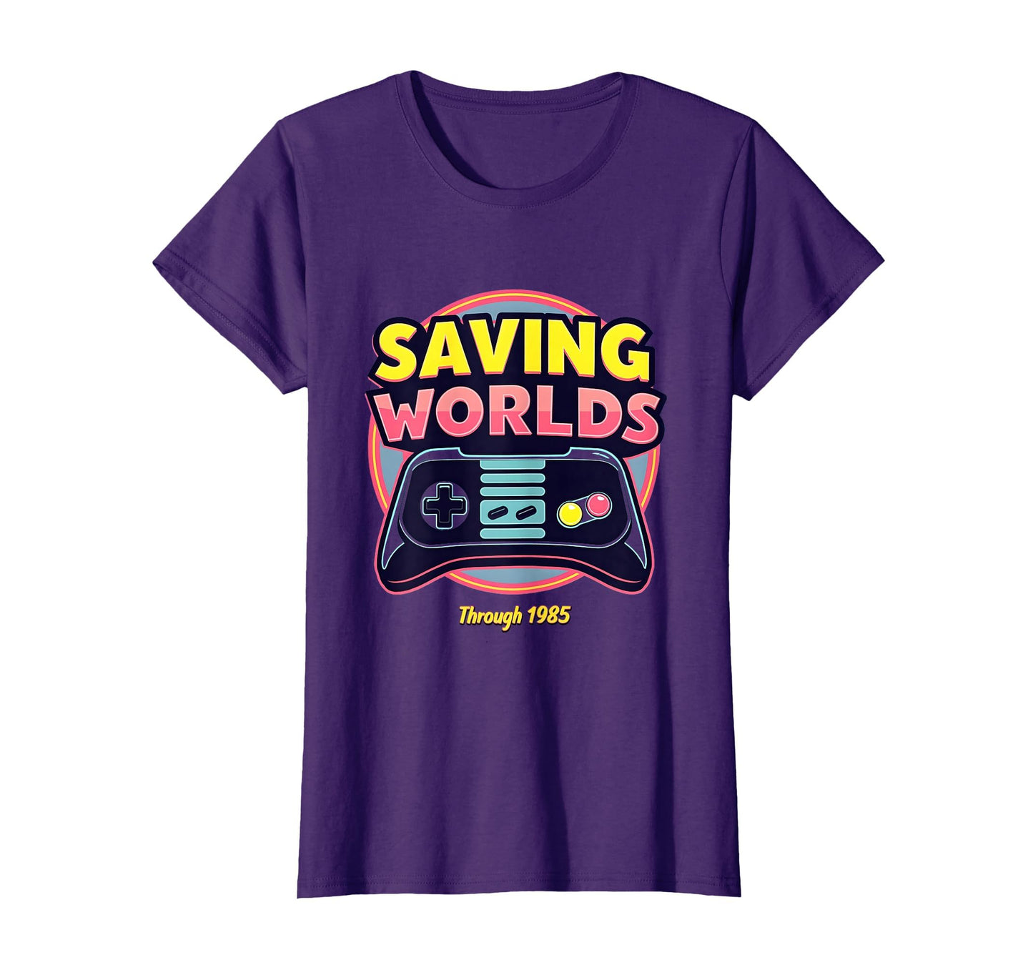 1985 Saving Worlds Gaming T-Shirt - Custom Art Print Unisex - T-Shirt, Sweatshirt, Hoodie