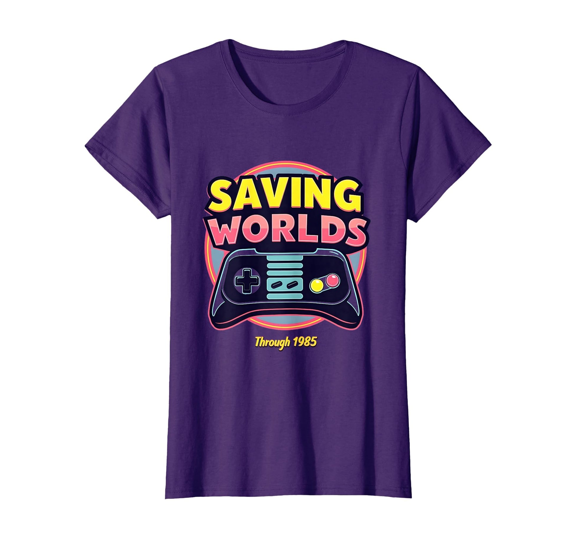 1985 Saving Worlds Gaming T-Shirt - Custom Art Print Unisex - T-Shirt, Sweatshirt, Hoodie