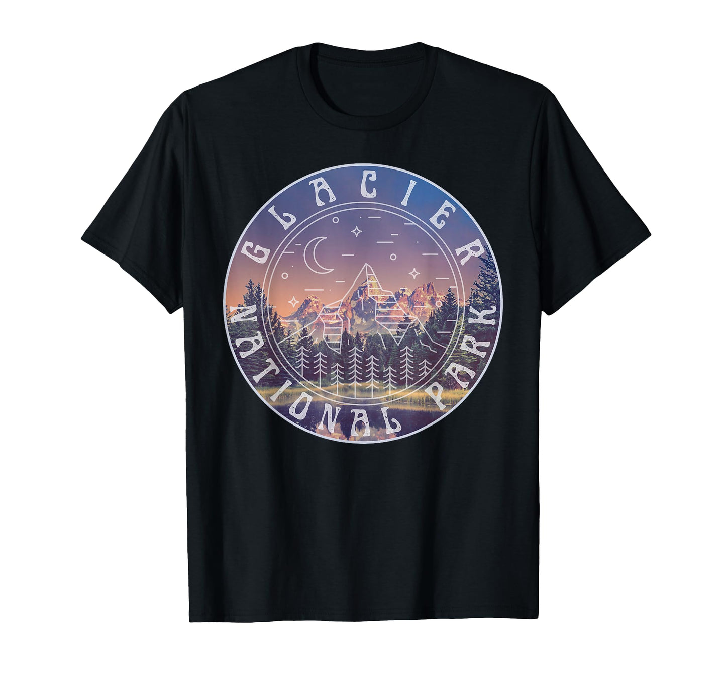 Glacier National Park Montana Usa T-Shirt - Fun Novelty Design Men Women - T-Shirt, Sweatshirt, Hoodie