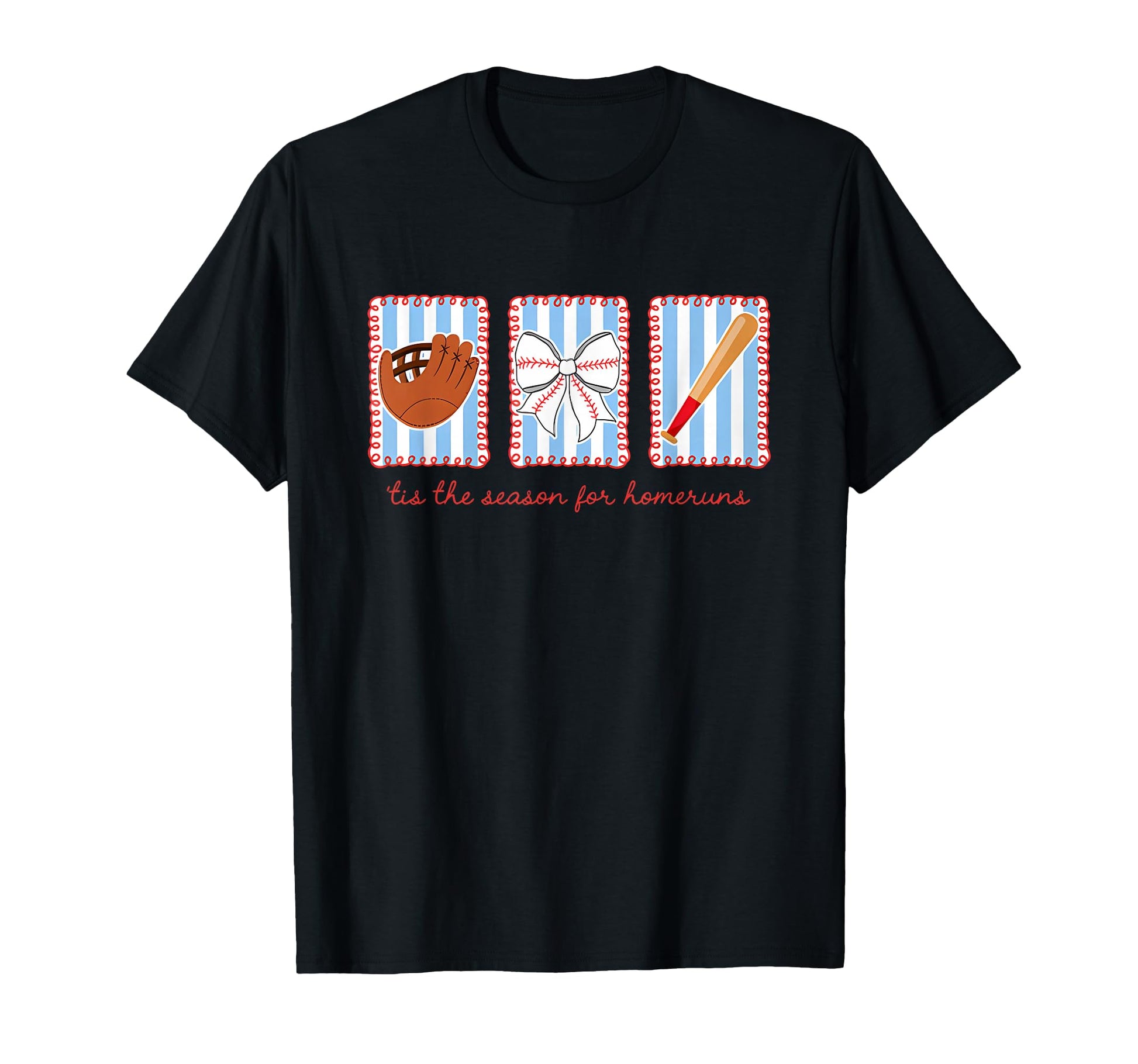 Tis Season Homeruns Doodles T-Shirt - Novelty Apparel for Adults - T-Shirt, Sweatshirt, Hoodie