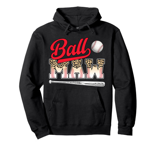 Ball Maw Leopard Baseball Maw Hoodie - Casual Everyday Wear Men Women - T-Shirt, Sweatshirt, Hoodie