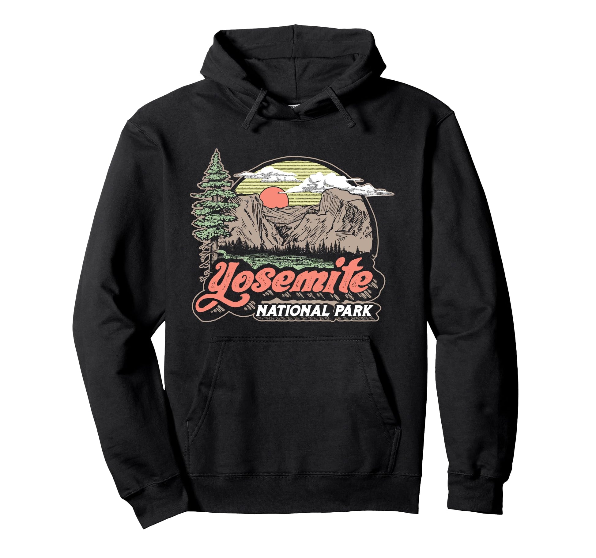 Yosemite National Park Eighties 80S Hoodie - Streetwear Style Men Women - T-Shirt, Sweatshirt, Hoodie
