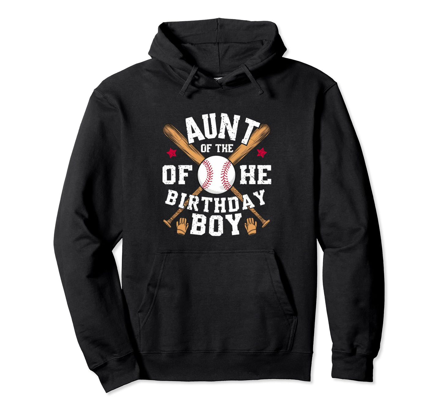 Aunt Baseball Birthday Family Baller Hoodie - Trendy Graphic for Adults - T-Shirt, Sweatshirt, Hoodie