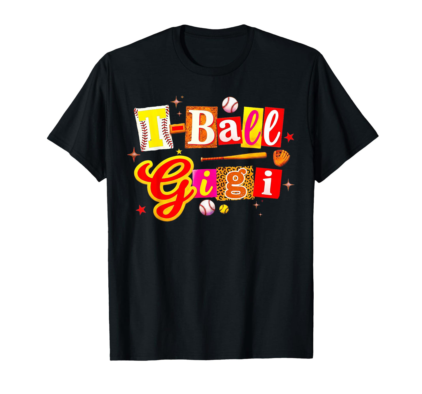 T Ball Gigi Baseball Leopard Mothers T-Shirt - Custom Art Print for Adults - T-Shirt, Sweatshirt, Hoodie