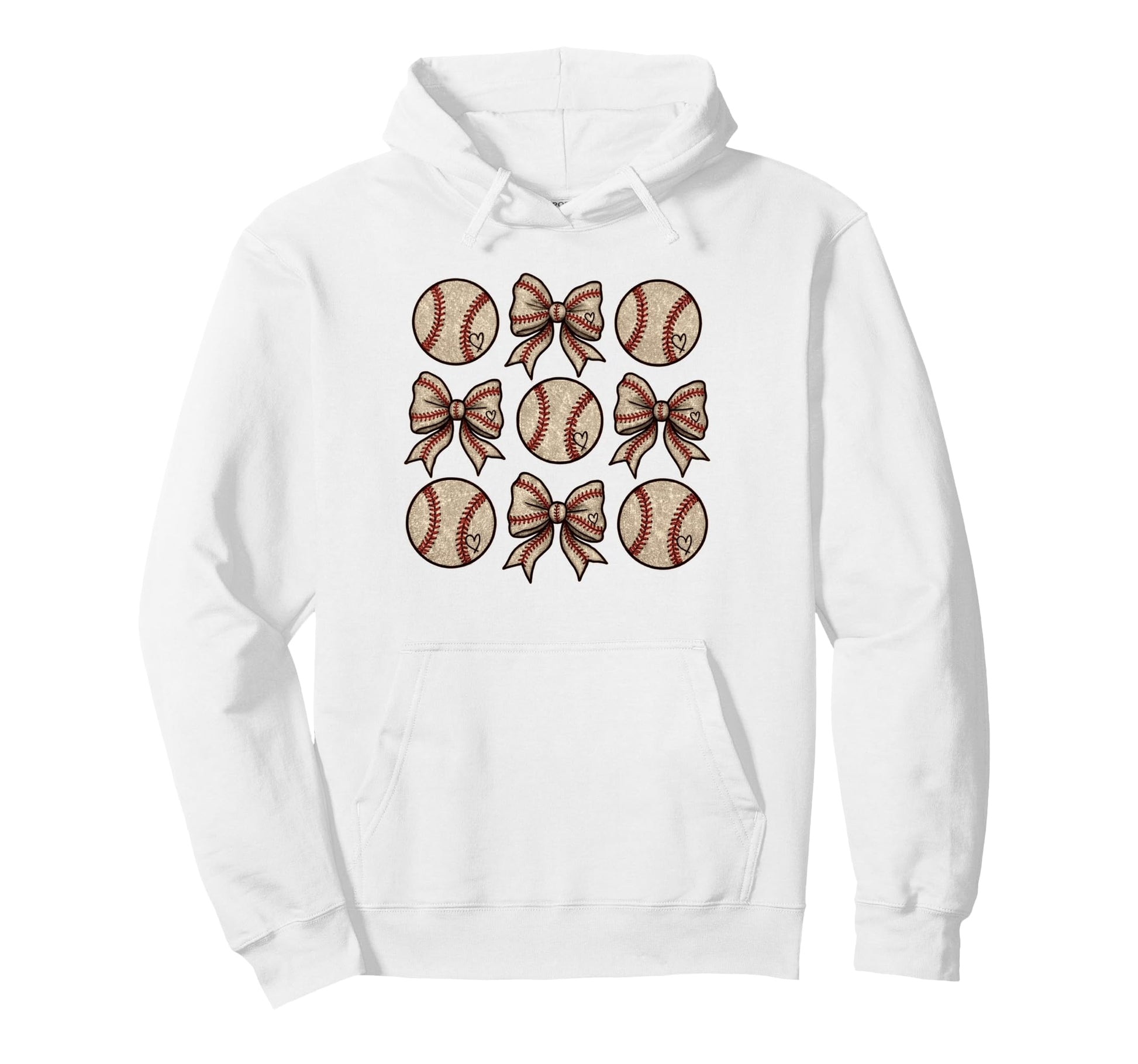 Soccer Bow Game Day Baseball Coquette Hoodie - Casual Everyday Wear Unisex - T-Shirt, Sweatshirt, Hoodie