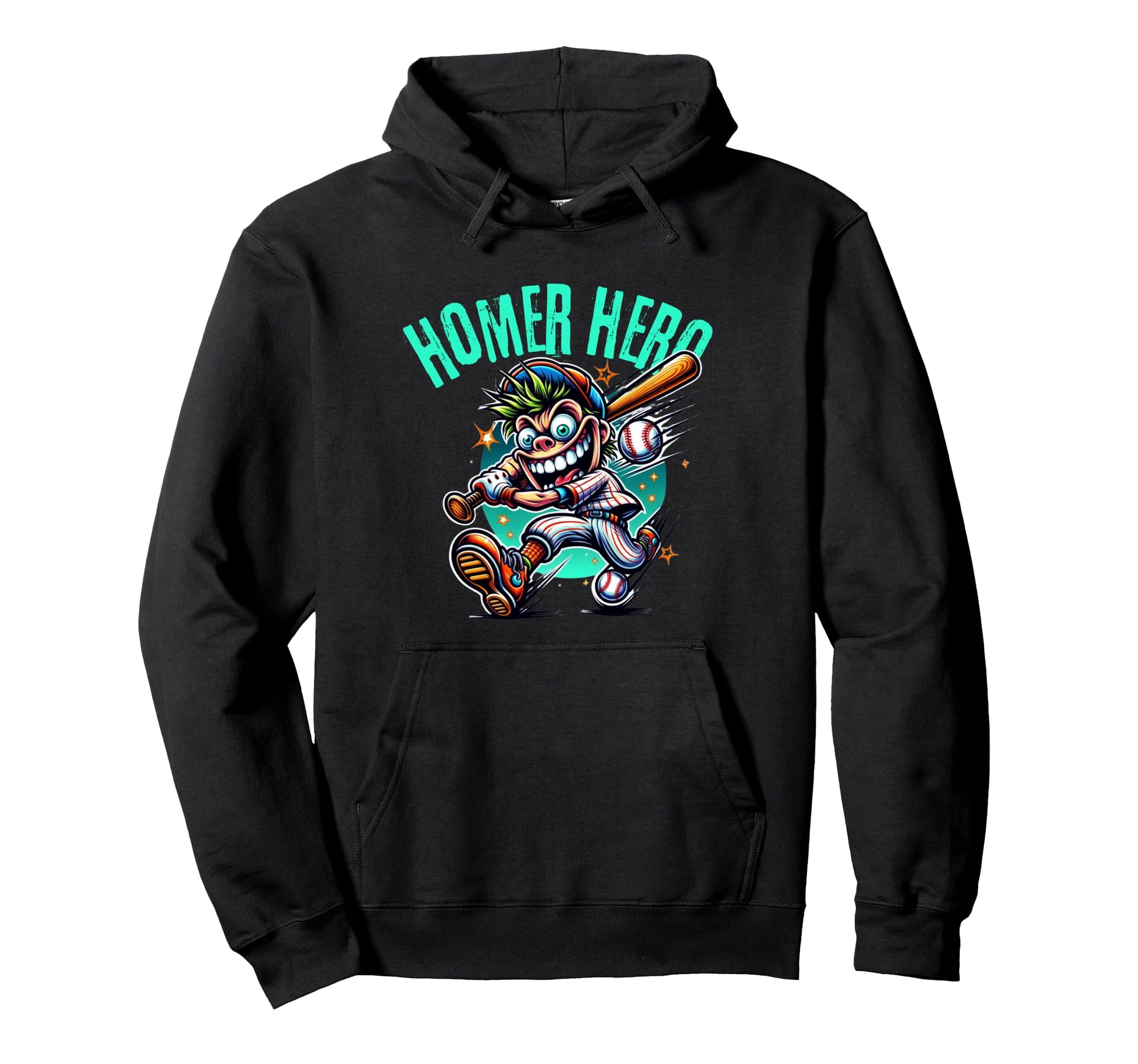 Homer Hero Fun Home Run Hitter Items And Hoodie - Unique Graphic for Adults - T-Shirt, Sweatshirt, Hoodie