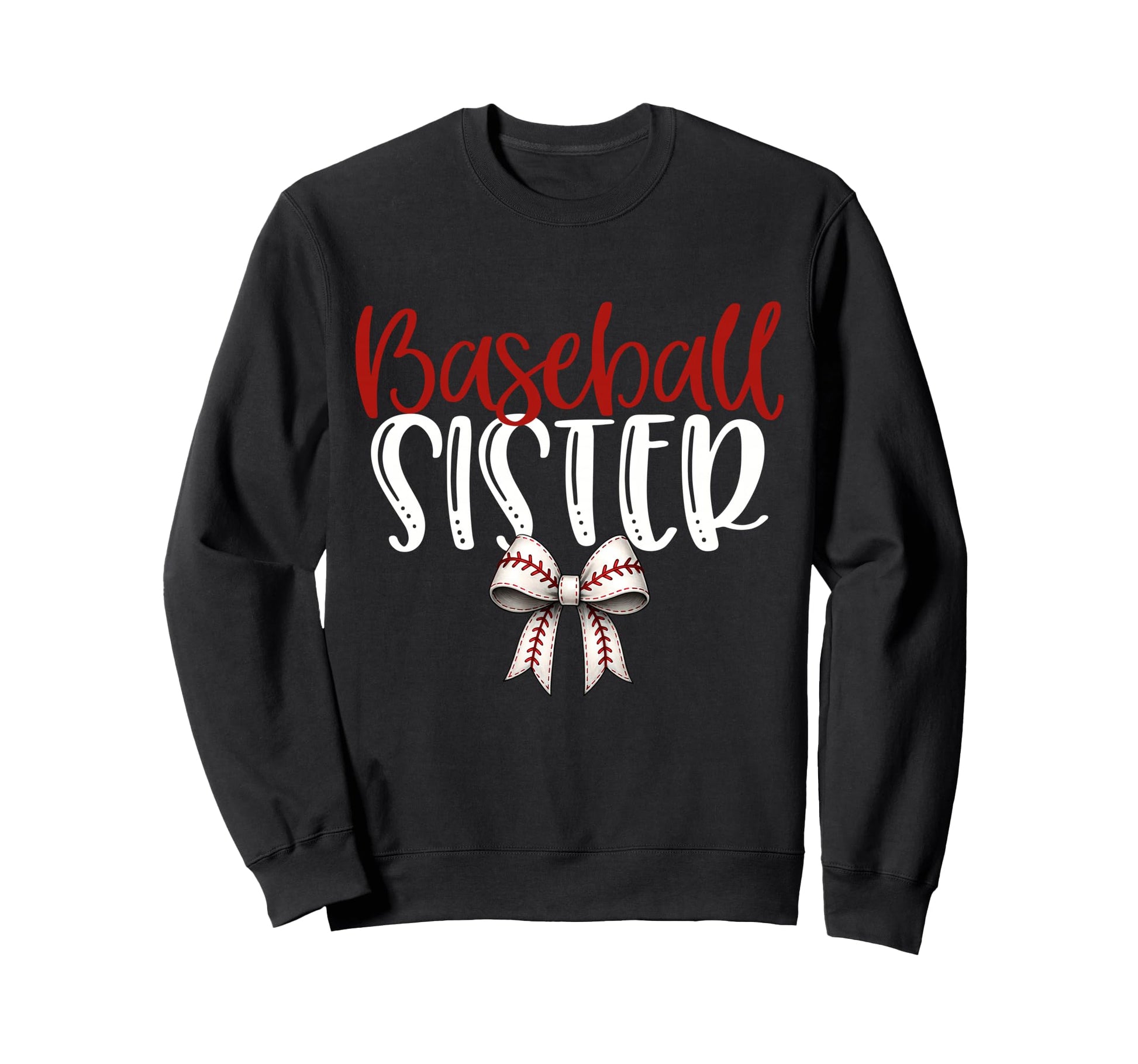 Baseball Sister Coquette Bow Game Sweatshirt - Custom Art Print Men Women - T-Shirt, Sweatshirt, Hoodie