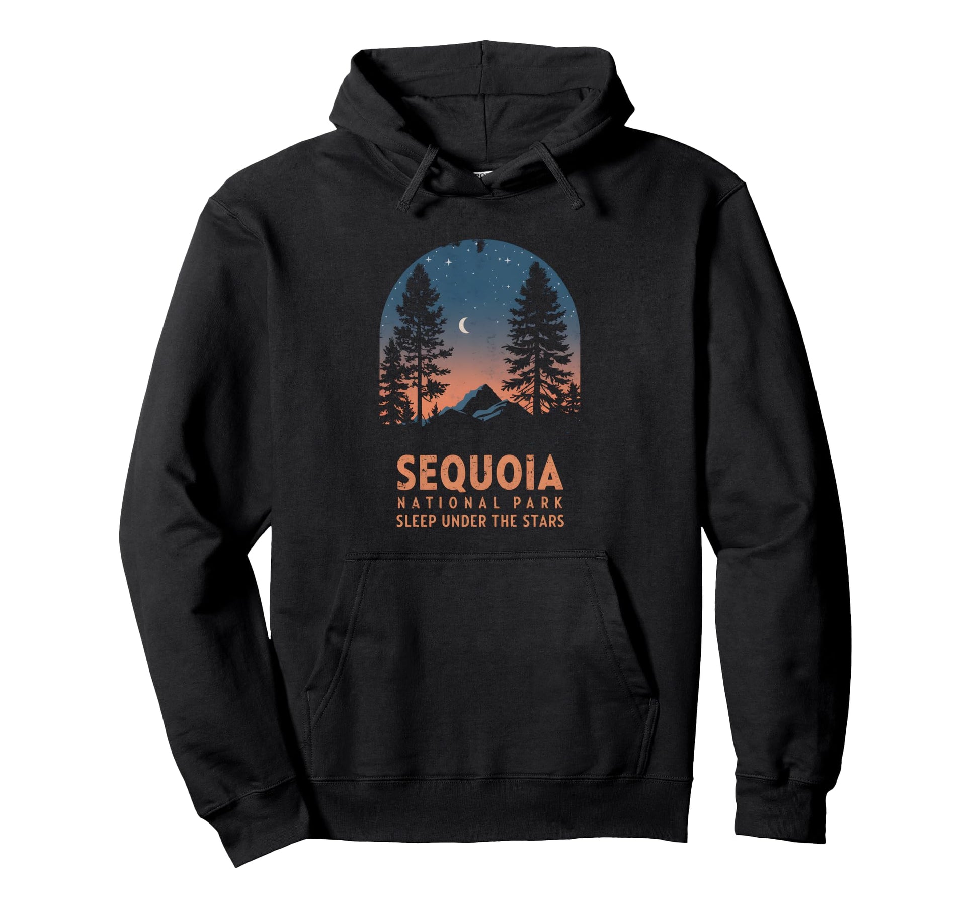 Sequoia National Park Nightlife Mountain Hoodie - Unique Graphic Unisex - T-Shirt, Sweatshirt, Hoodie
