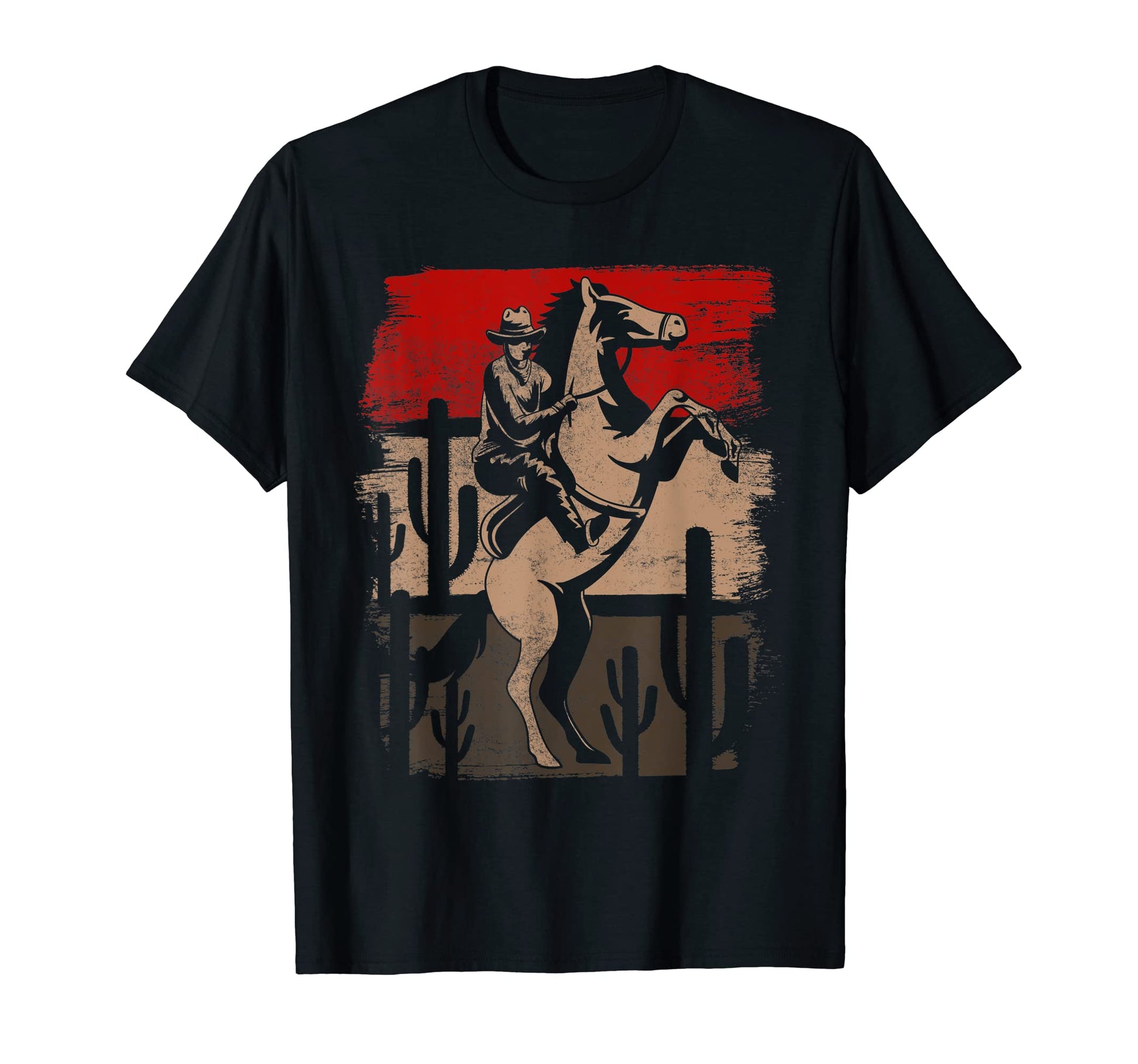 Cowboy Wild West Country Horseback T-Shirt - Streetwear Style Men Women - T-Shirt, Sweatshirt, Hoodie