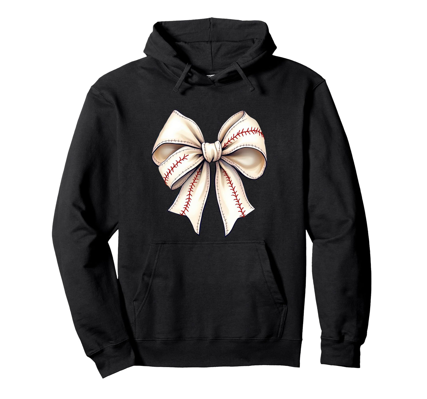 Baseball Coquette Bow Mom Baseball Hoodie - Fun Novelty Design for Adults - T-Shirt, Sweatshirt, Hoodie