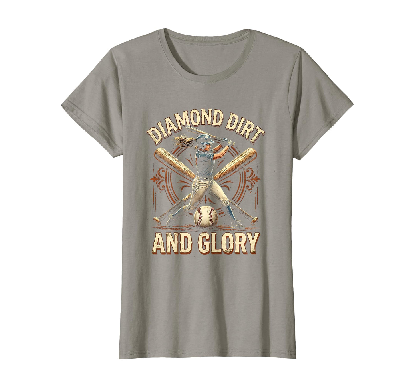 Diamond Dirt And Glory Womens Baseball T-Shirt - Unique Graphic Unisex - T-Shirt, Sweatshirt, Hoodie