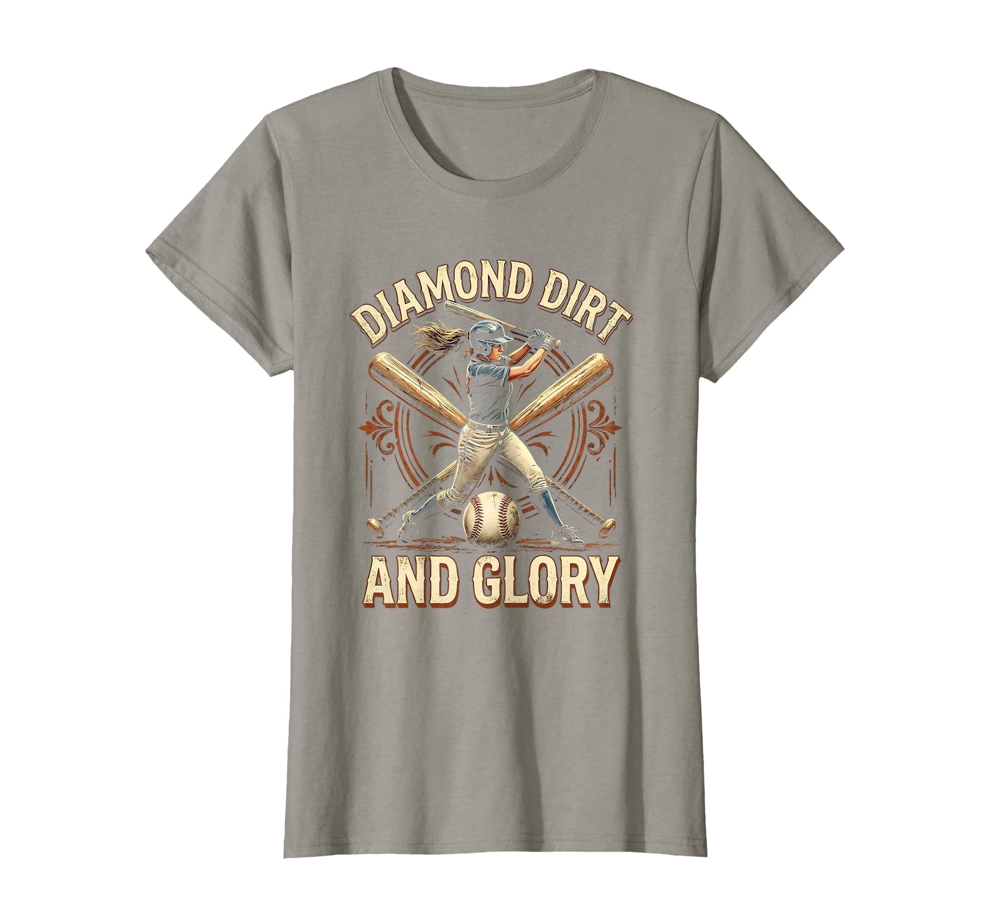 Diamond Dirt And Glory Womens Baseball T-Shirt - Unique Graphic Unisex - T-Shirt, Sweatshirt, Hoodie