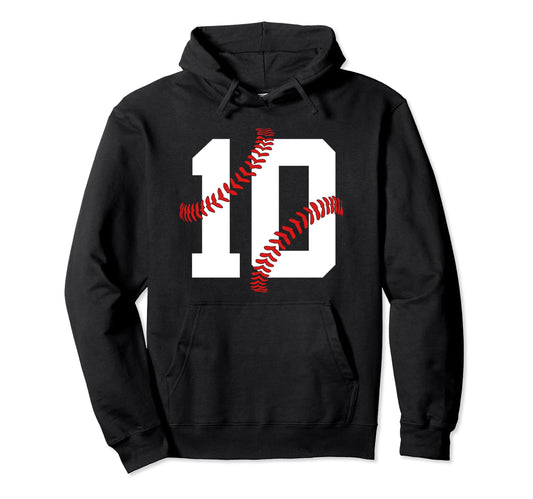 10 Years Baseball 10Th Birthday Hoodie - Streetwear Style for Adults - T-Shirt, Sweatshirt, Hoodie