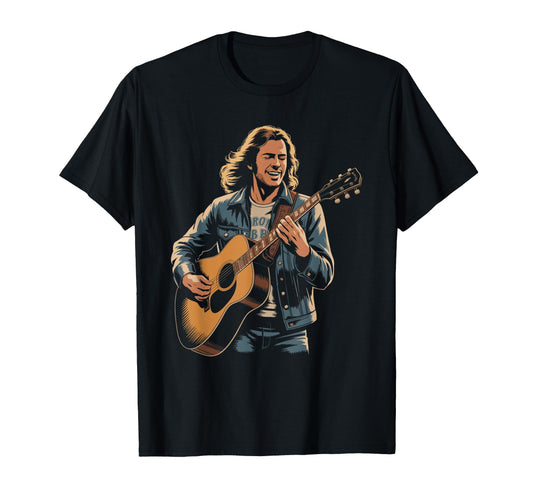 Acoustic Guitar Distressed Art T-Shirt - Streetwear Style Unisex - T-Shirt, Sweatshirt, Hoodie