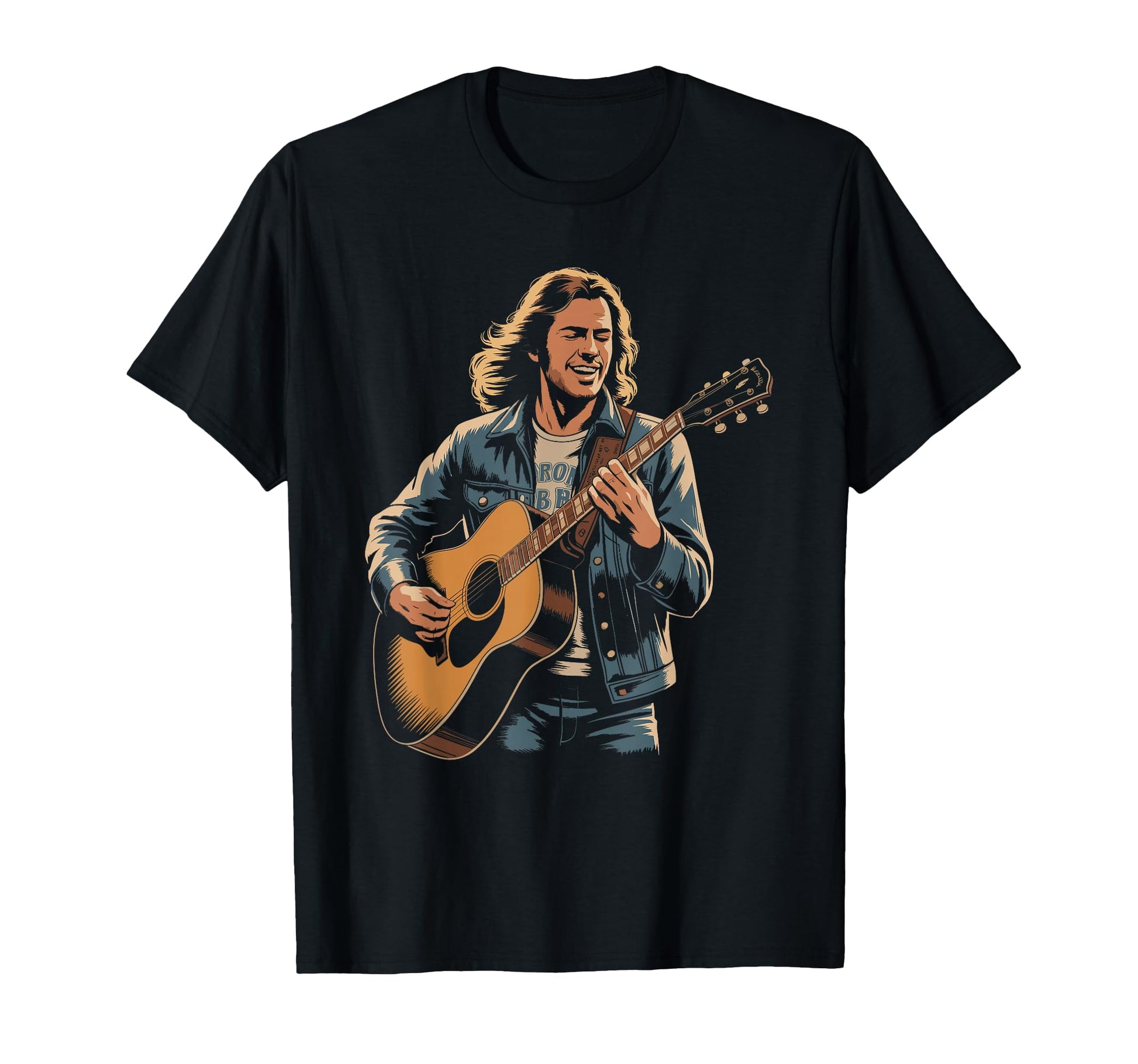 Acoustic Guitar Distressed Art T-Shirt - Trendy Graphic for Adults - T-Shirt, Sweatshirt, Hoodie