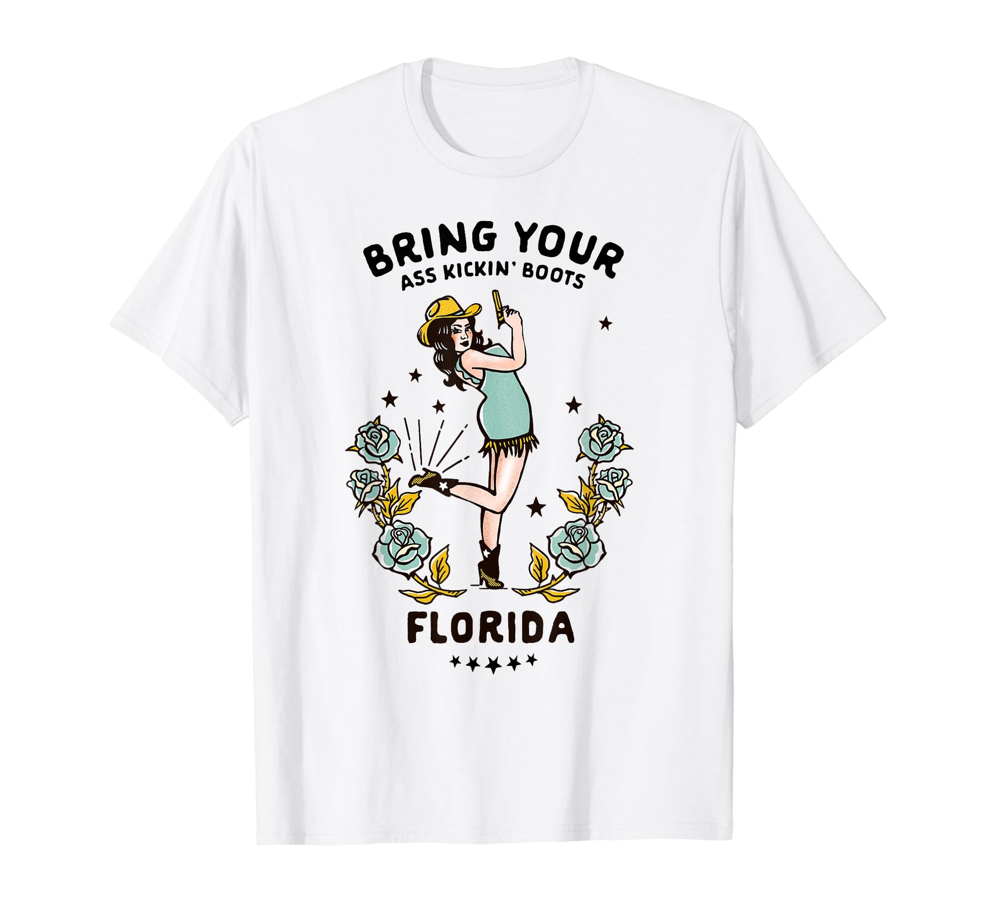 Ass Kicking Boots Funny Florida Western T-Shirt - Minimalist Print Unisex - T-Shirt, Sweatshirt, Hoodie