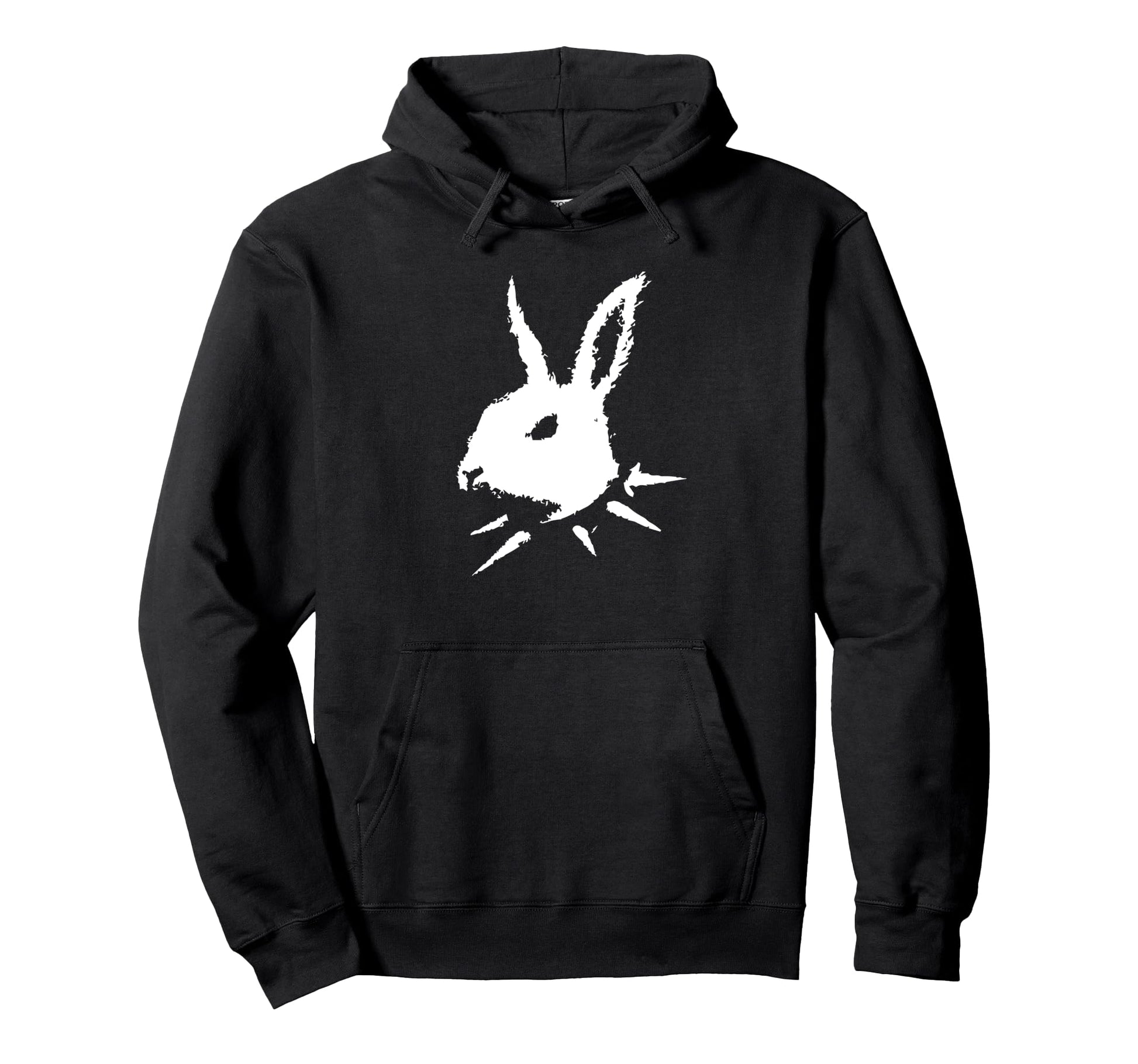 Bunny Skull Punk Y2K Creepy Cat Goth Hoodie - Fun Novelty Design Men Women - T-Shirt, Sweatshirt, Hoodie