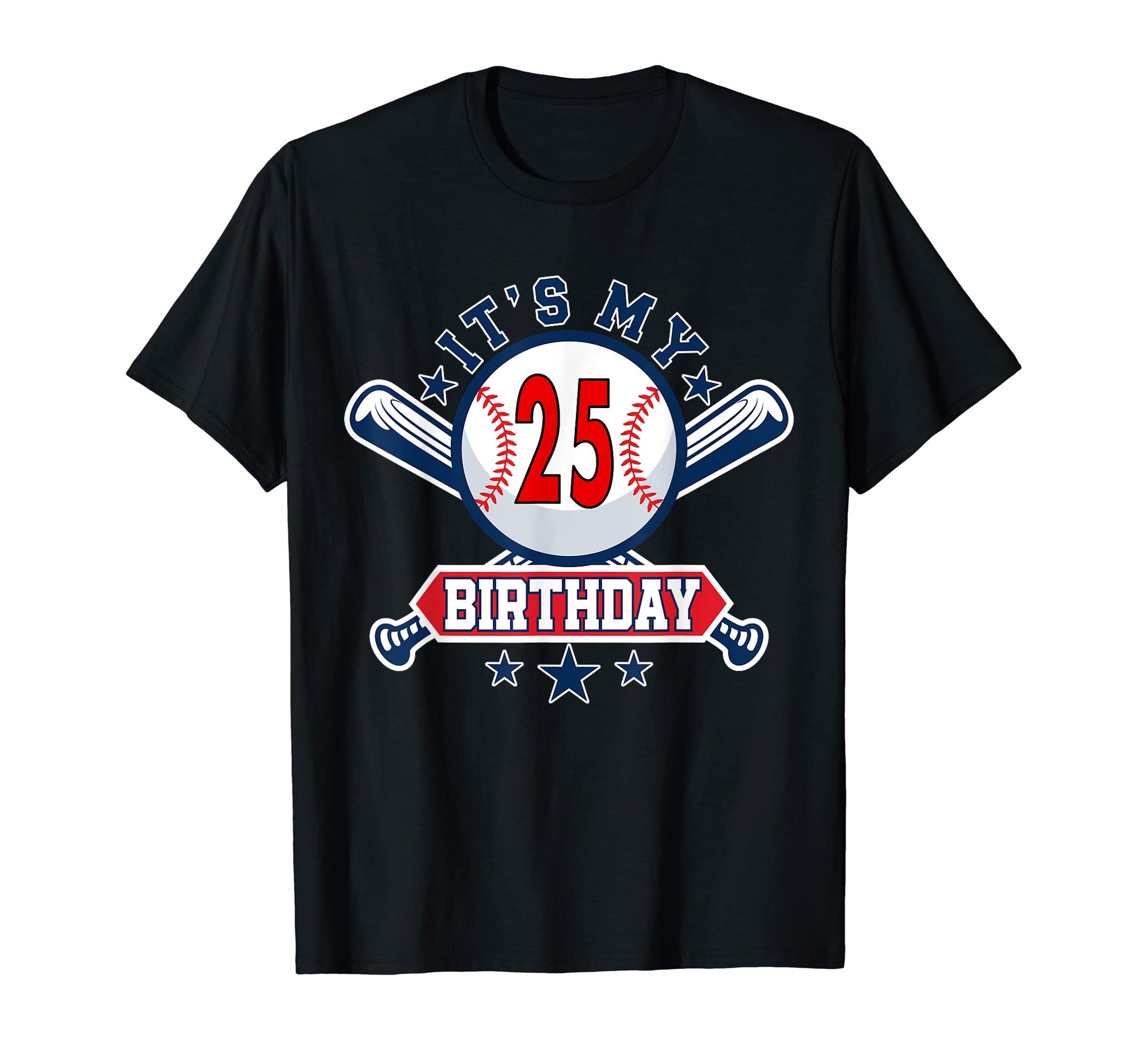 25 Years Old Baseball Player 25Th T-Shirt - Minimalist Print Men Women - T-Shirt, Sweatshirt, Hoodie