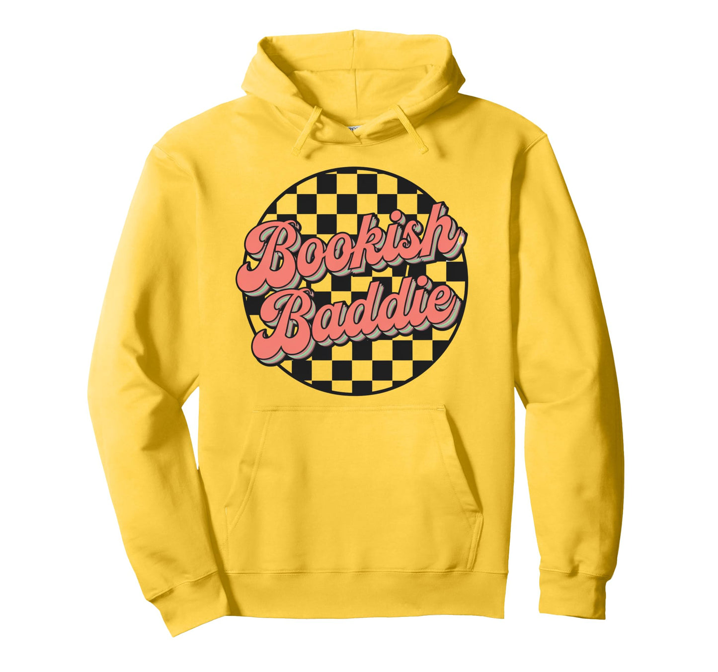 Bookish Baddie Aesthetic Typography Hoodie - Fun Novelty Design Men Women - T-Shirt, Sweatshirt, Hoodie
