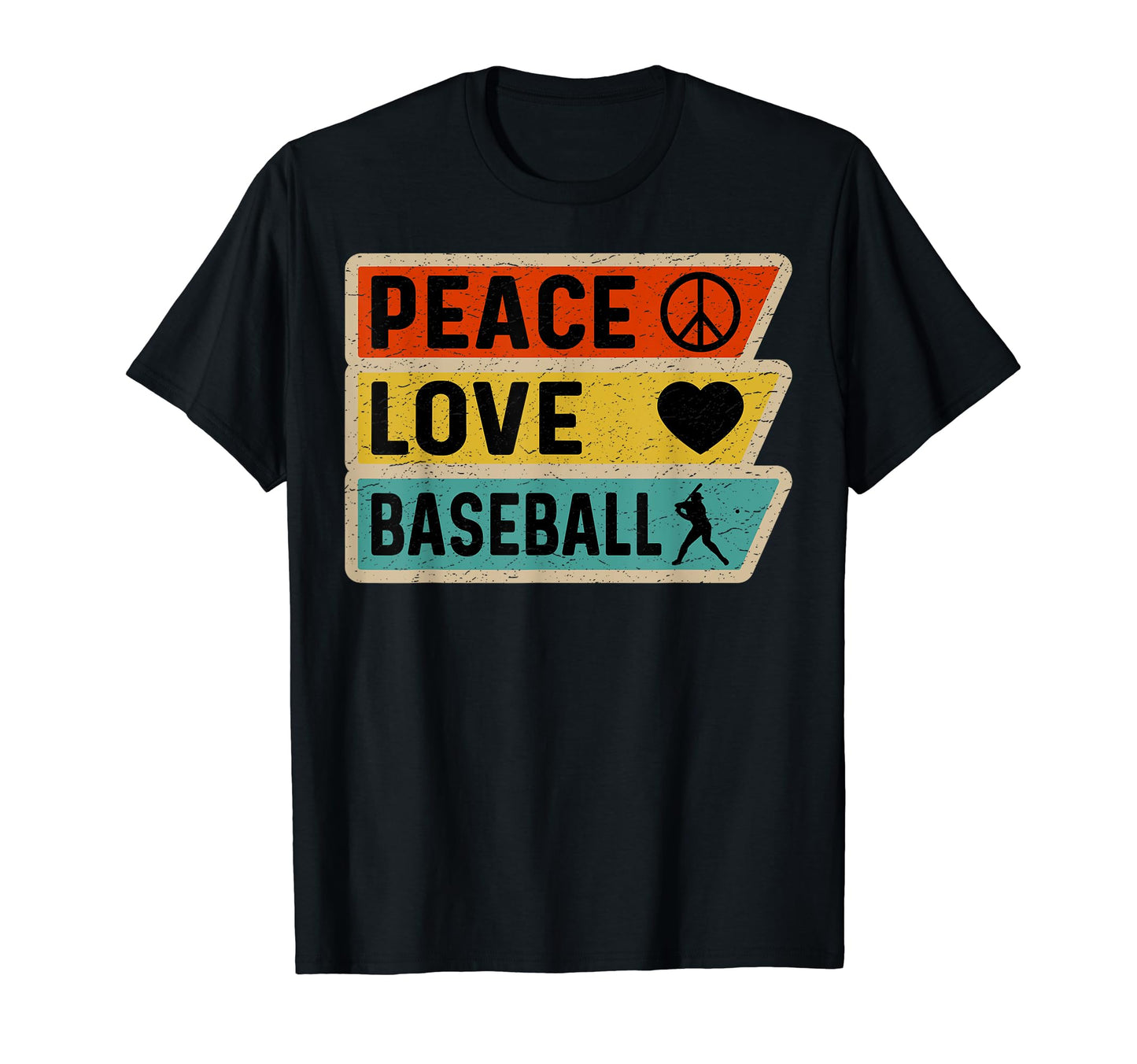 Distressed Peace Sign Love Baseball T-Shirt - Streetwear Style Men Women - T-Shirt, Sweatshirt, Hoodie