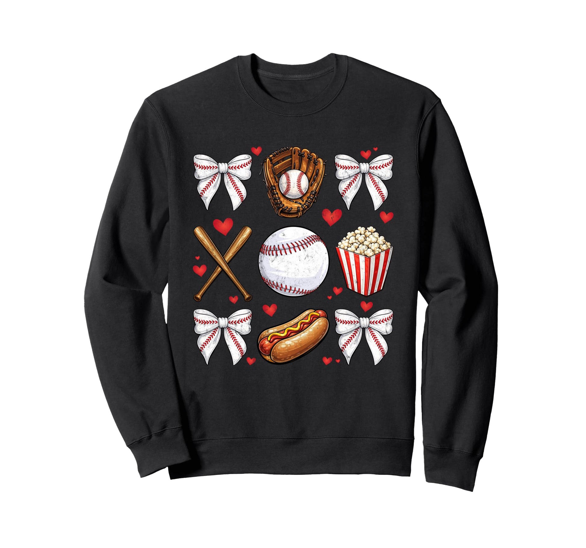 Baseball Mom Coquette Mothers Day Sweatshirt - Unique Graphic Unisex - T-Shirt, Sweatshirt, Hoodie